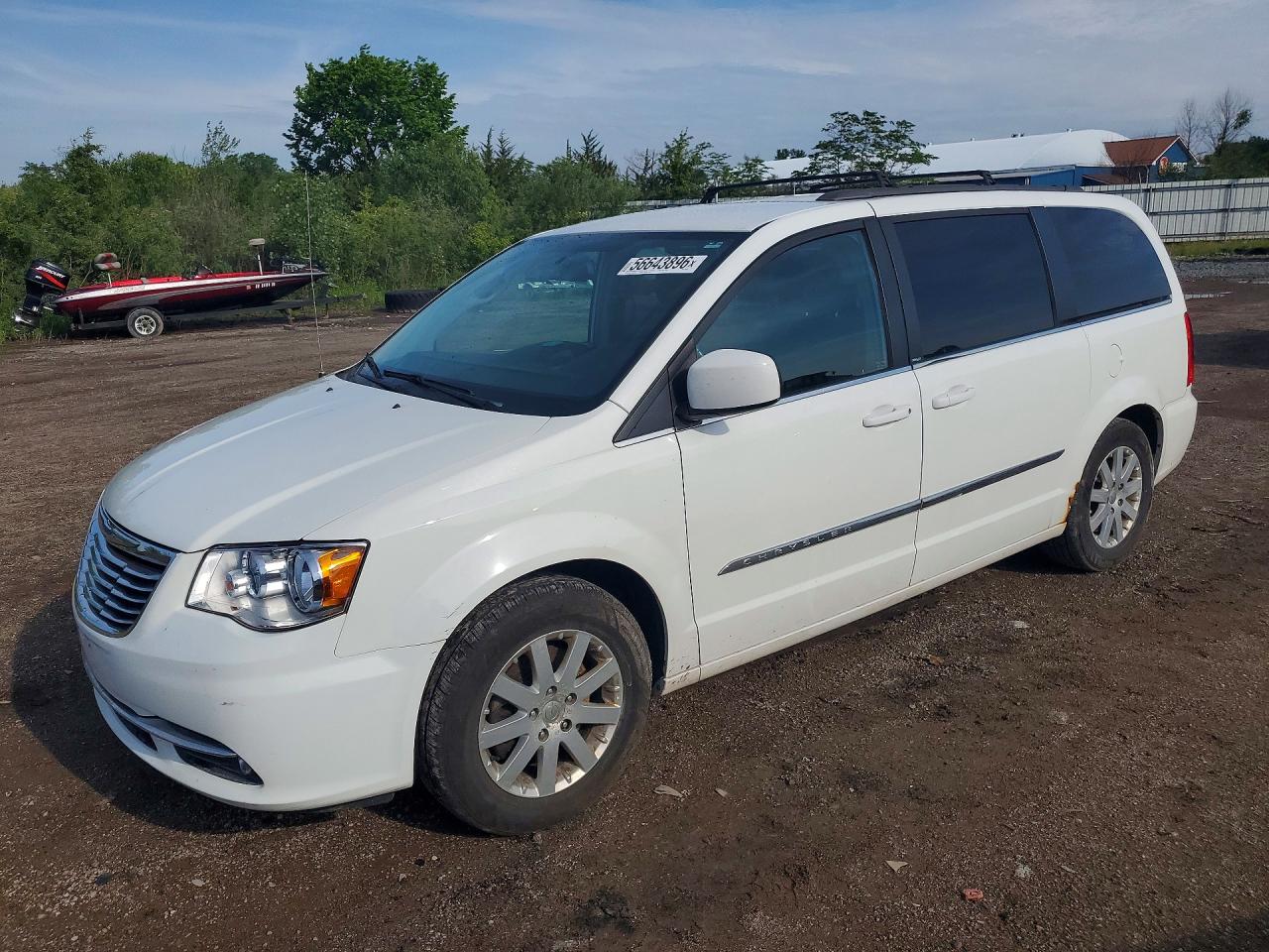 2014 Chrysler Town & Country Touring White vin: 2C4RC1BG5ER329059
