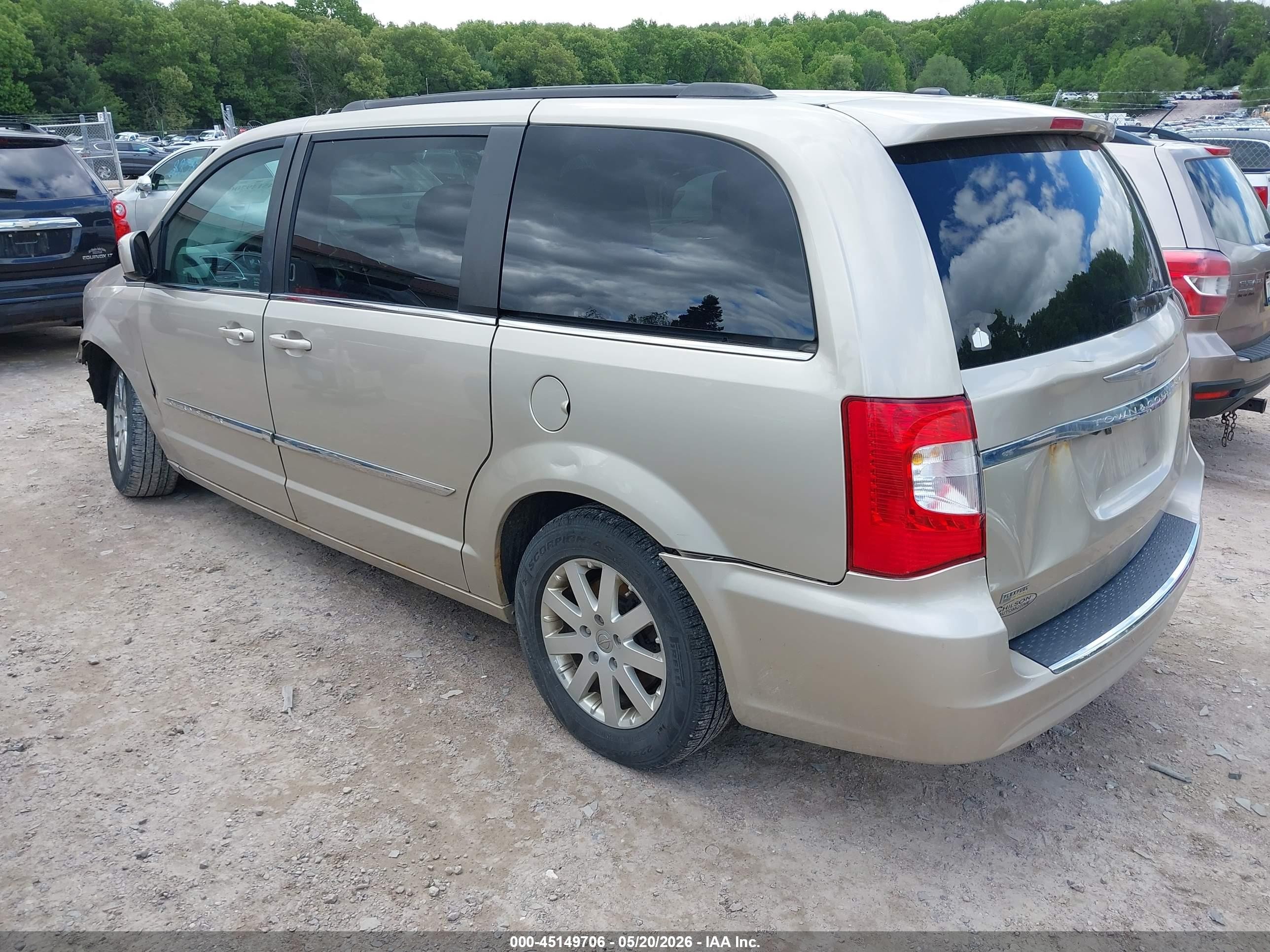 2014 Chrysler Town & Country Touring Beige vin: 2C4RC1BG5ER363101