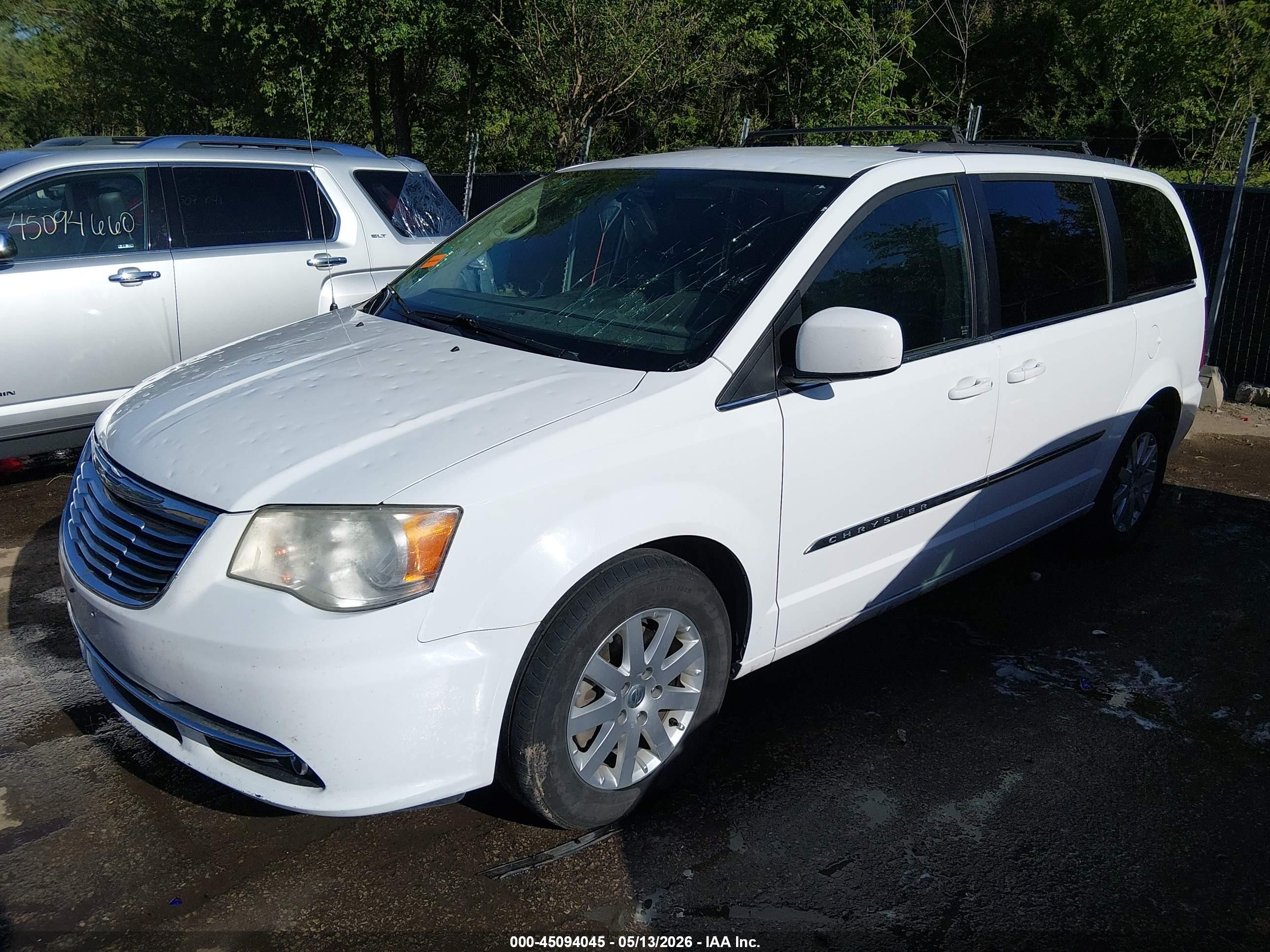 2014 Chrysler Town & Country Touring Белый vin: 2C4RC1BG5ER398284