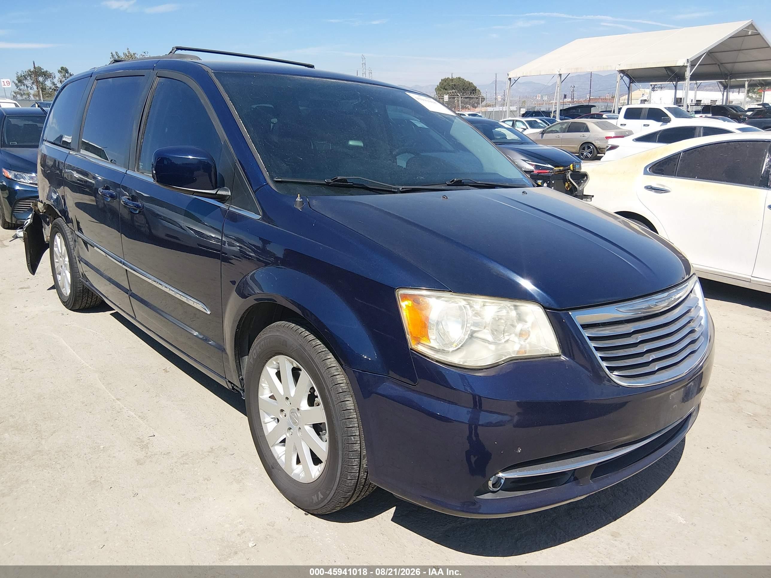2014 Chrysler Town & Country Touring Blue vin: 2C4RC1BG5ER446947