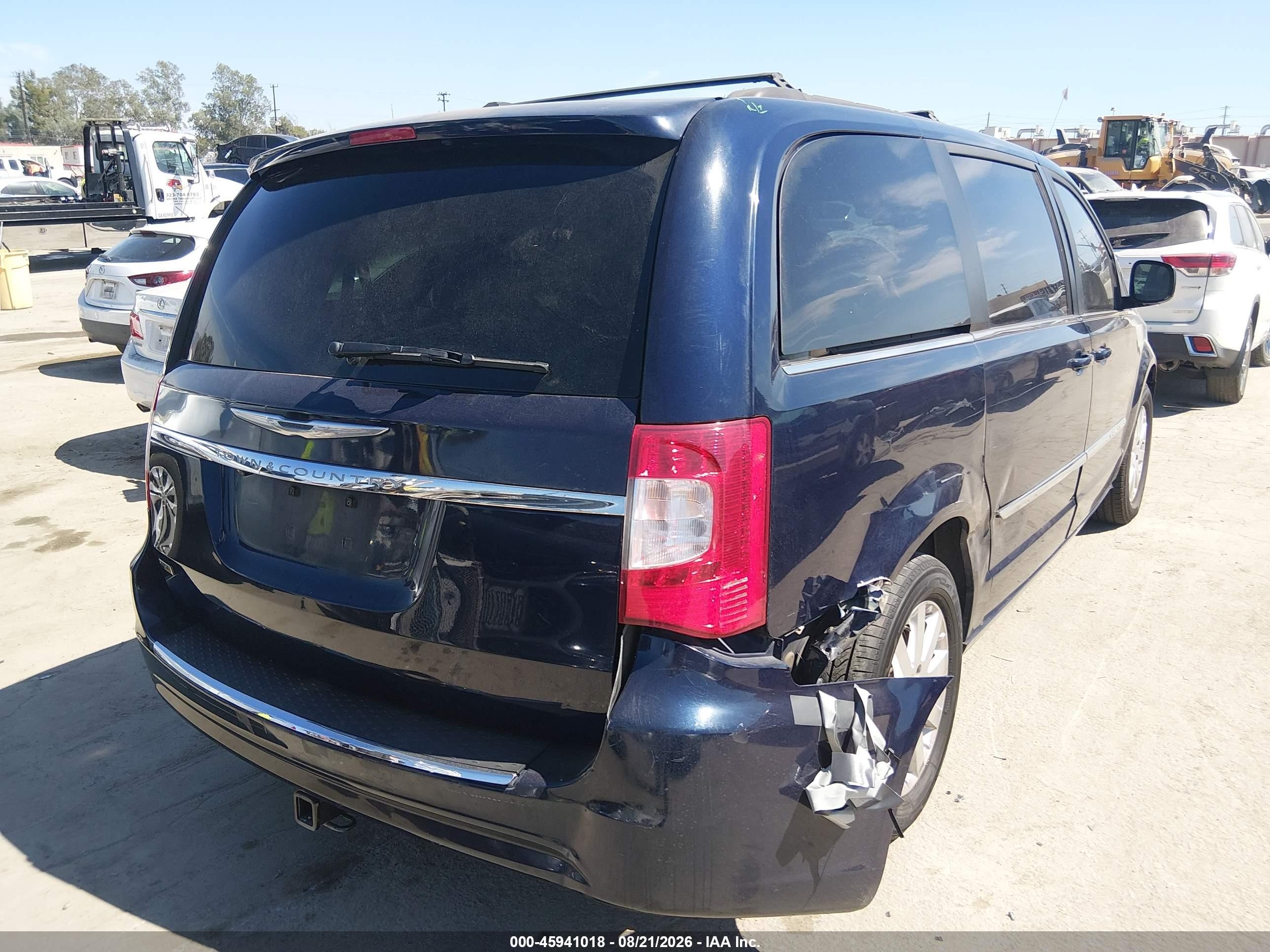 2014 Chrysler Town & Country Touring Blue vin: 2C4RC1BG5ER446947