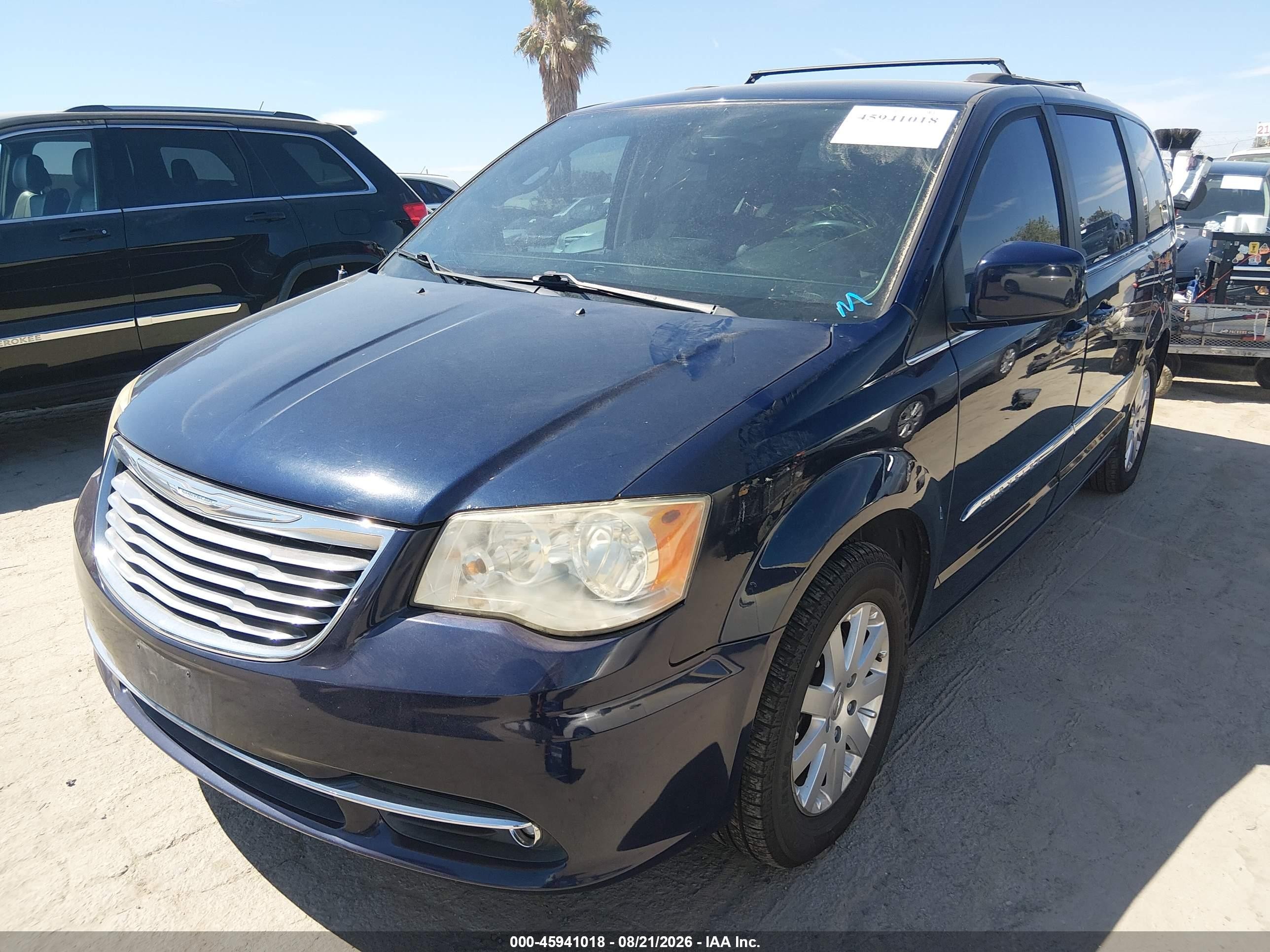 2014 Chrysler Town & Country Touring Blue vin: 2C4RC1BG5ER446947
