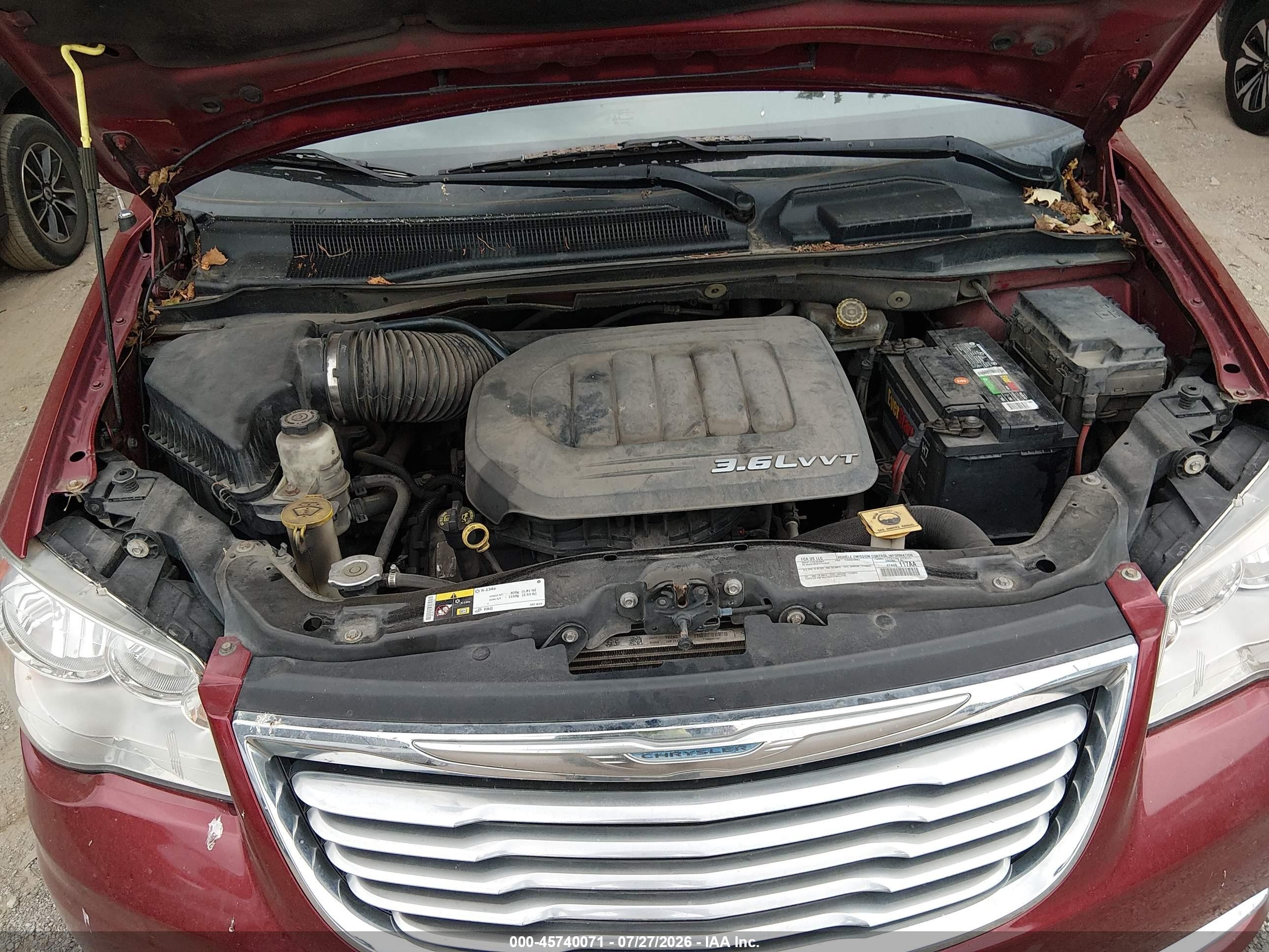 2015 Chrysler Town & Country Touring Красный vin: 2C4RC1BG5FR730872