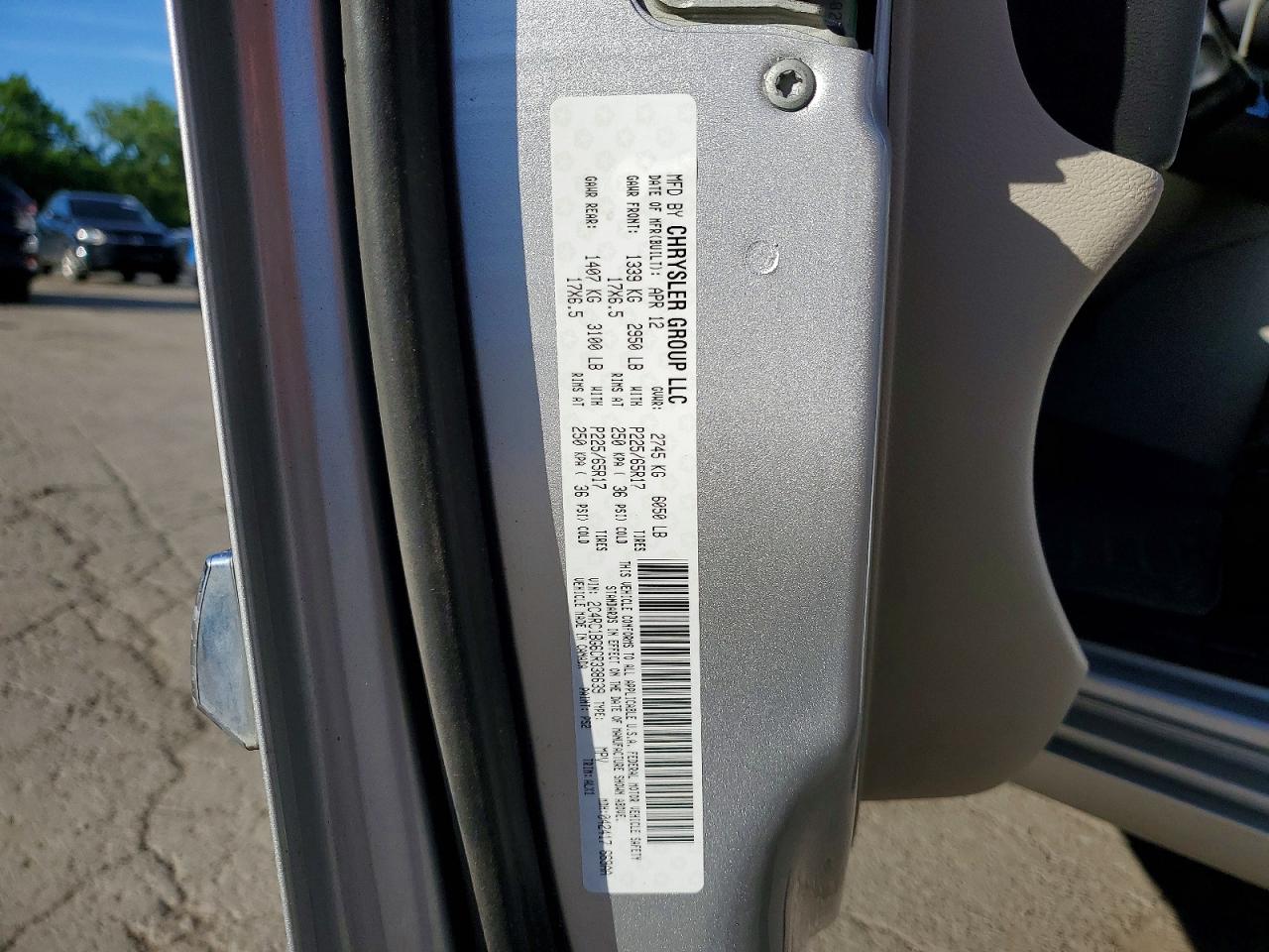 2012 Chrysler Town & Country Touring Silver vin: 2C4RC1BG6CR338639