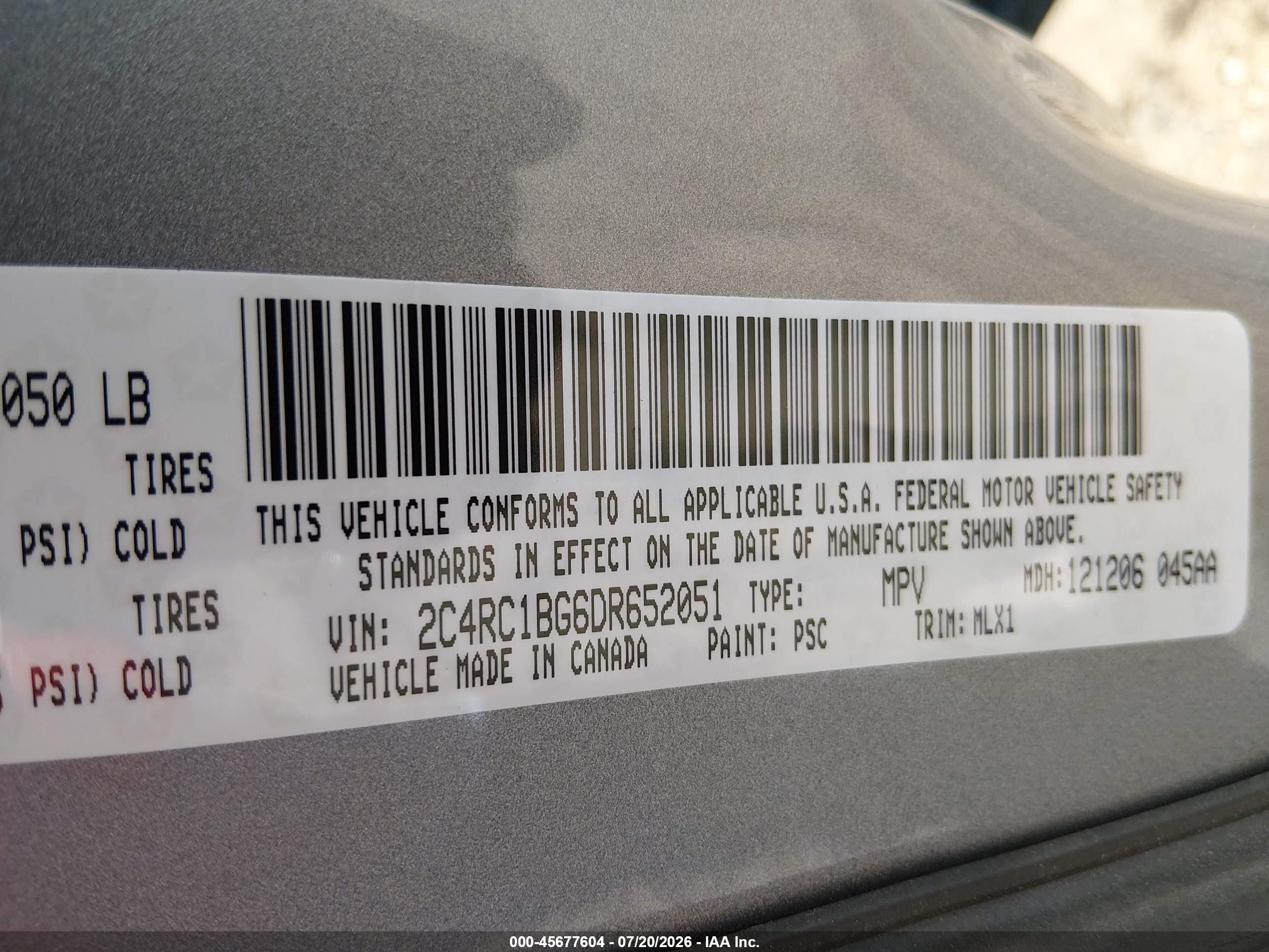 2013 Chrysler Town & Country Touring Silver vin: 2C4RC1BG6DR652051