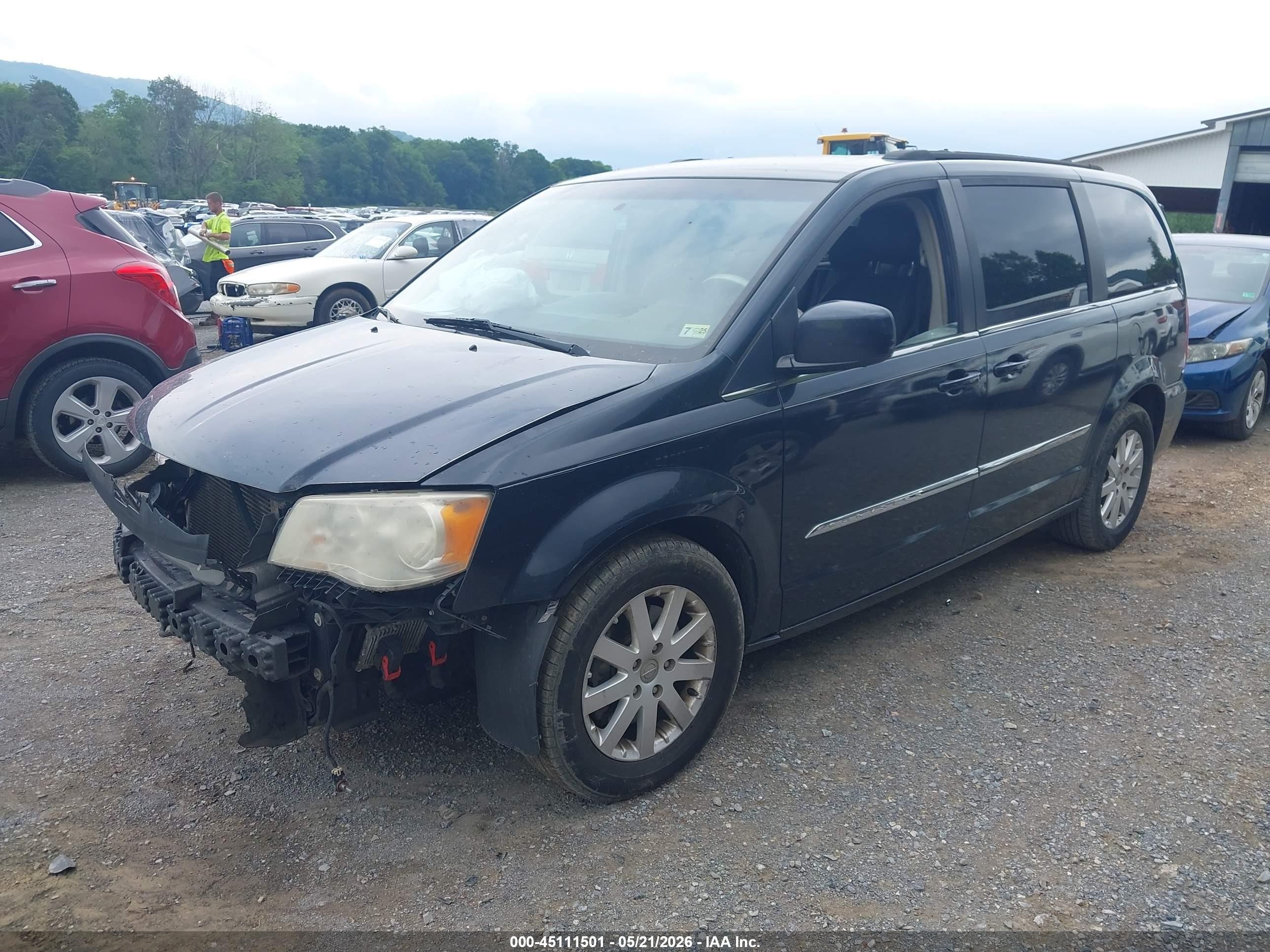 2013 Chrysler Town & Country Touring Black vin: 2C4RC1BG6DR721790