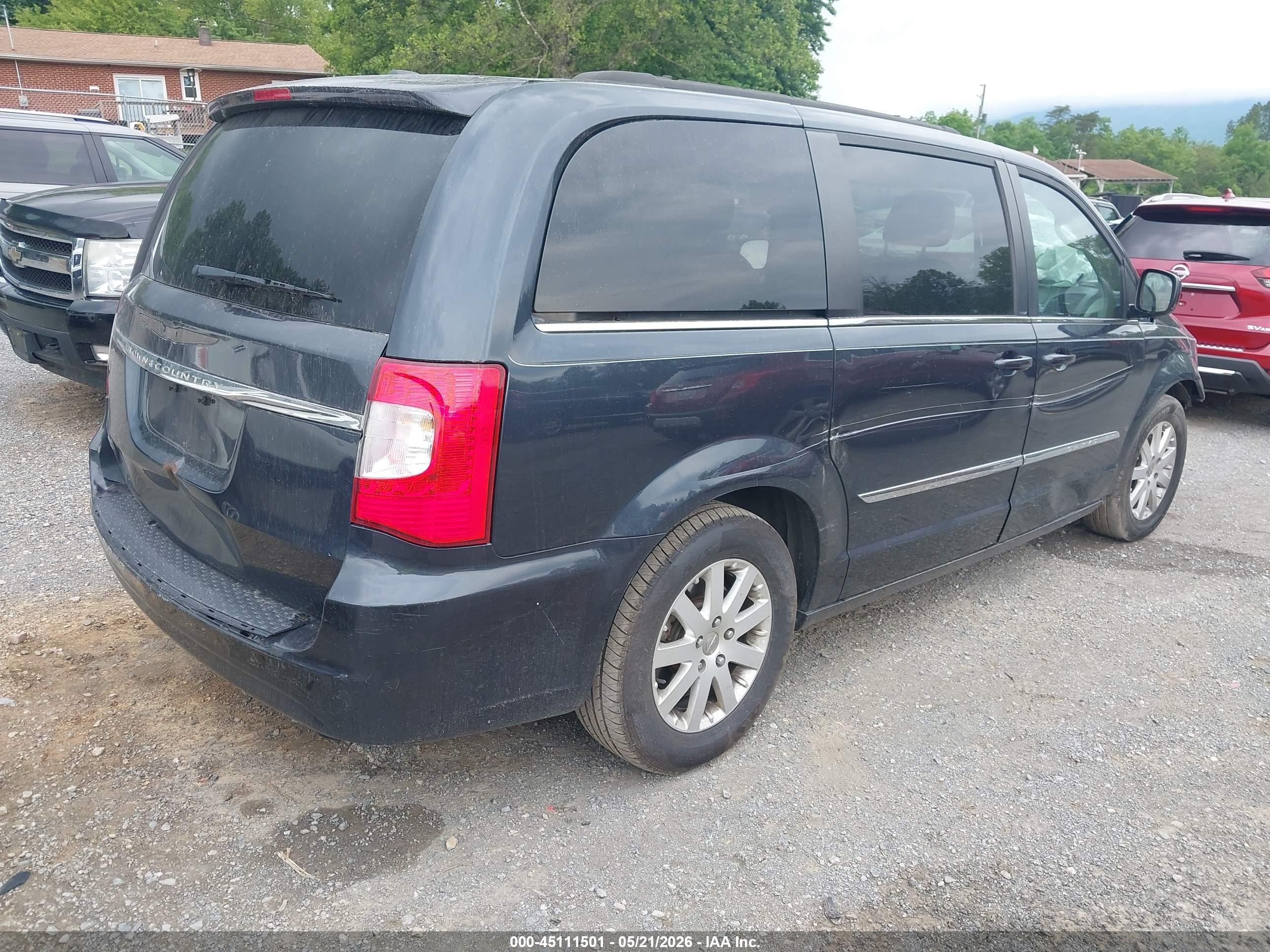 2013 Chrysler Town & Country Touring Black vin: 2C4RC1BG6DR721790