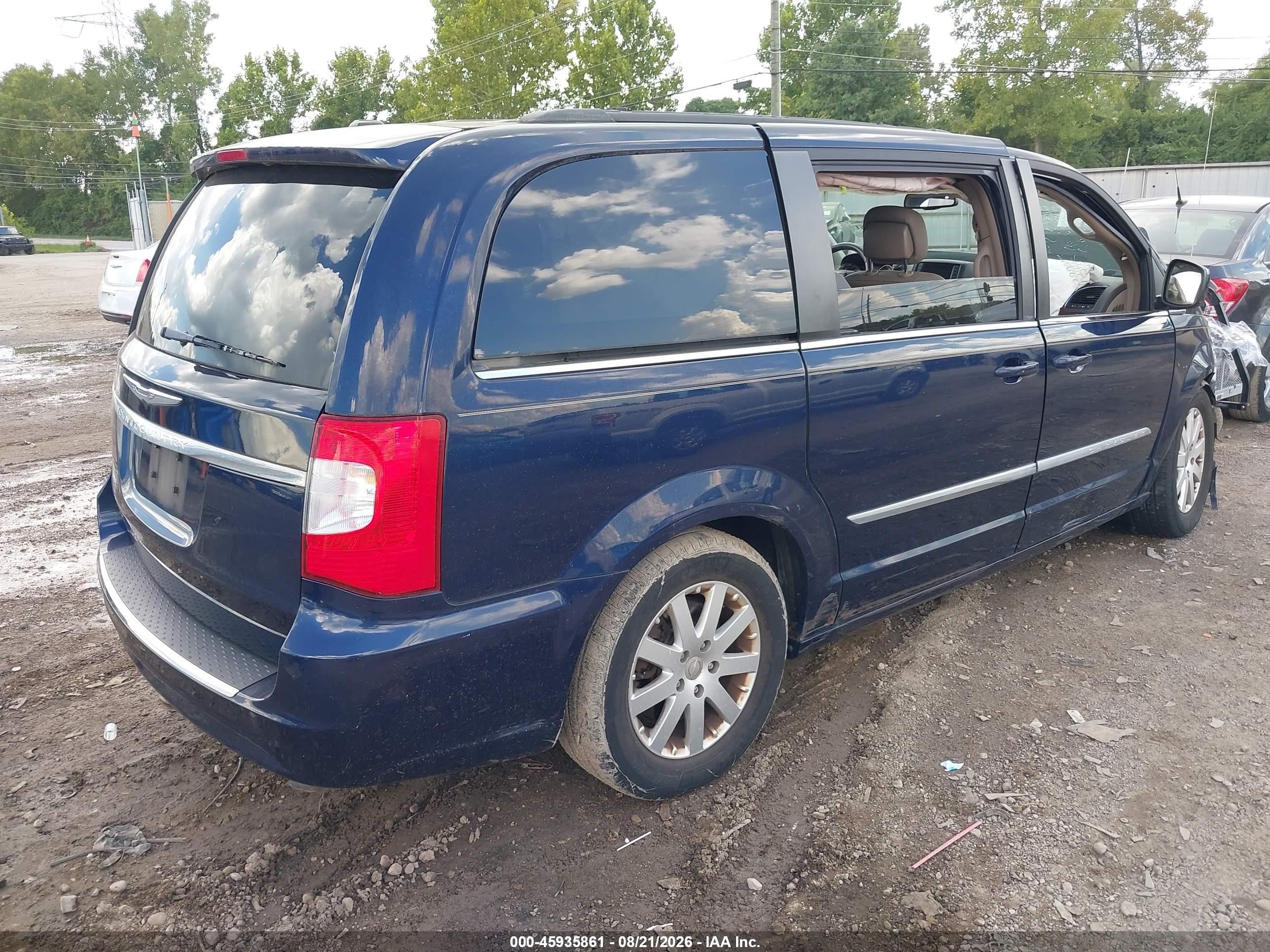 2013 Chrysler Town & Country Touring Синий vin: 2C4RC1BG6DR779754