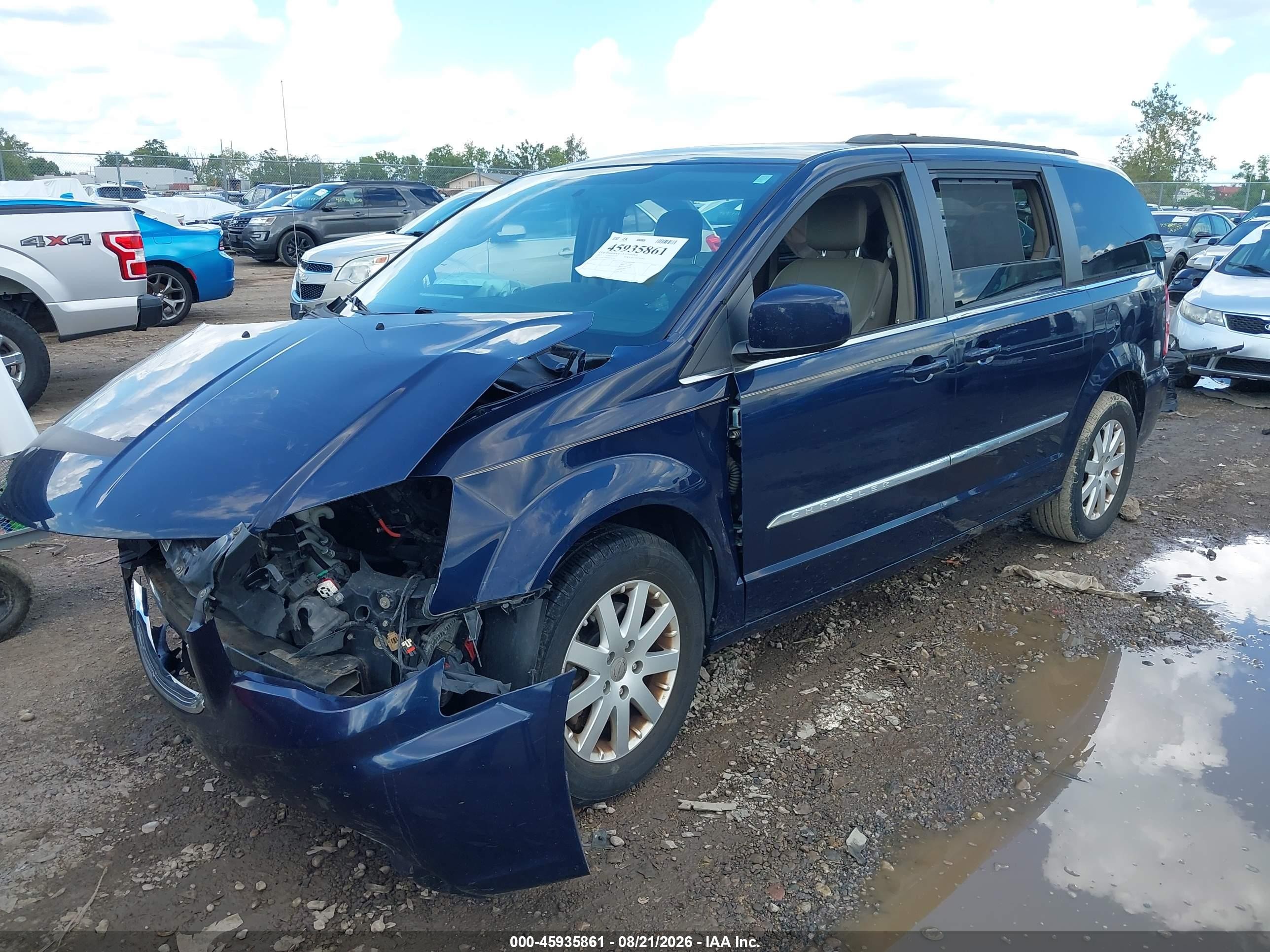 2013 Chrysler Town & Country Touring Синий vin: 2C4RC1BG6DR779754