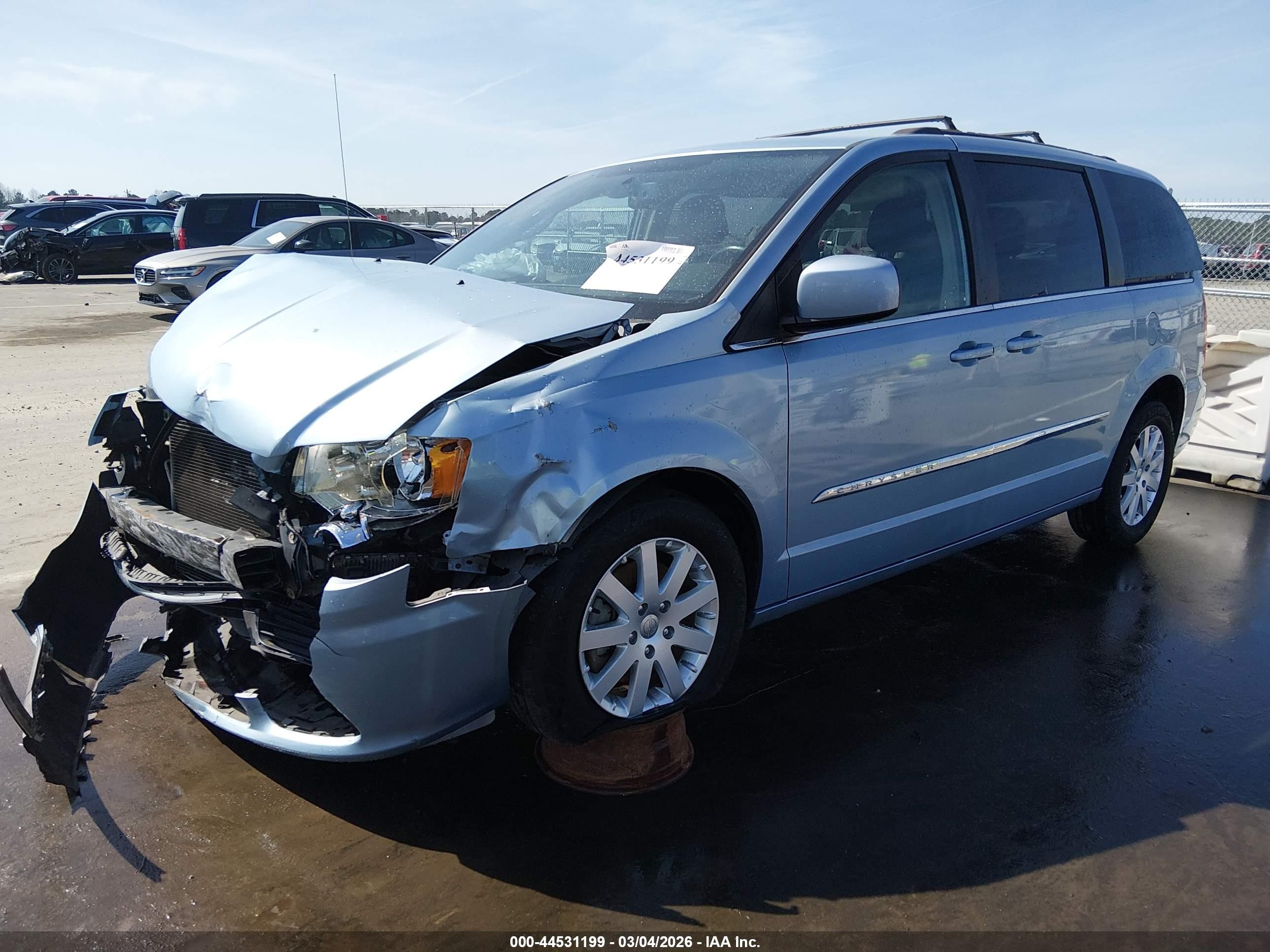 2013 Chrysler Town & Country Touring Light Blue vin: 2C4RC1BG6DR808623