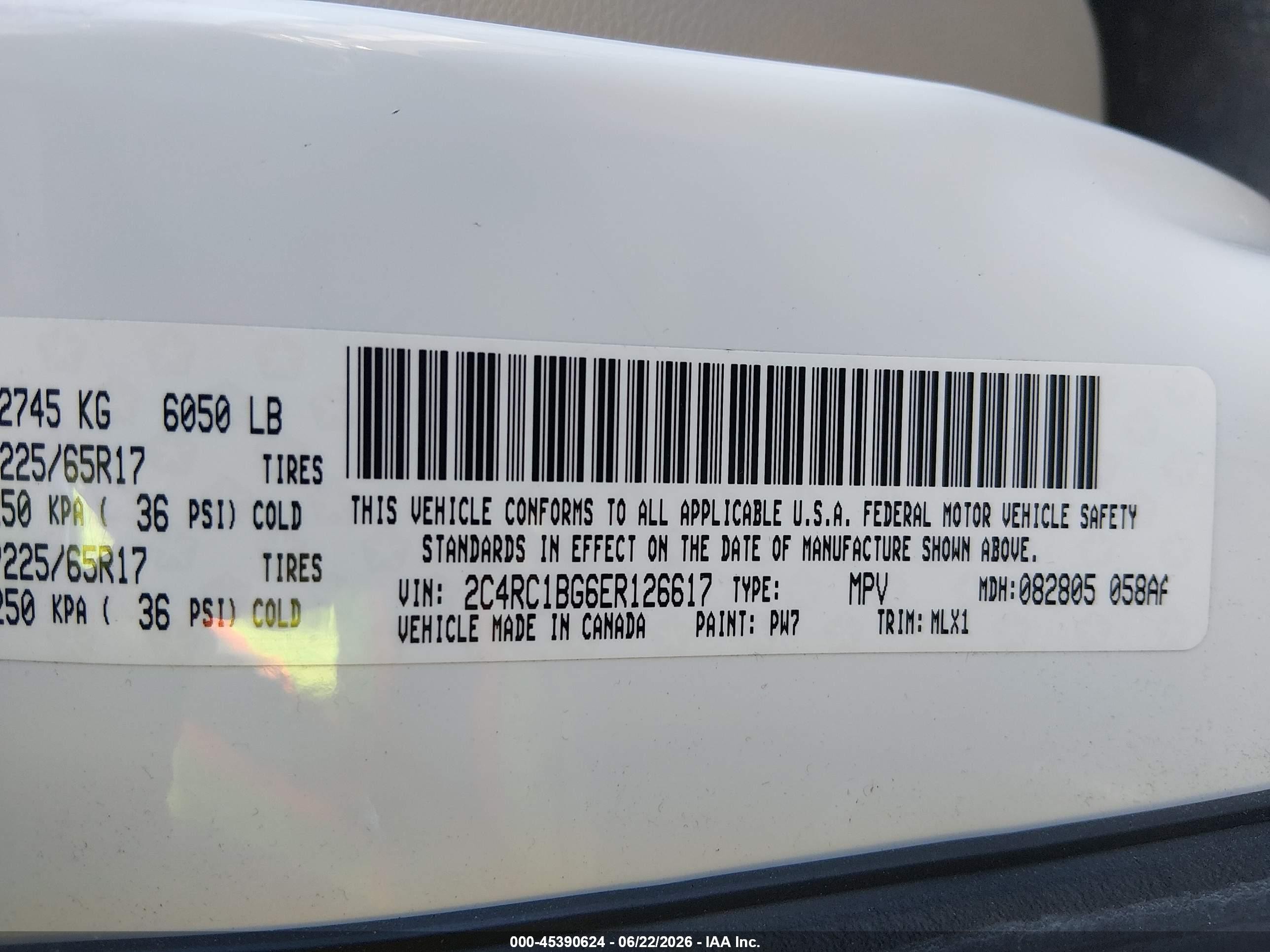 2014 Chrysler Town & Country Touring Белый vin: 2C4RC1BG6ER126617