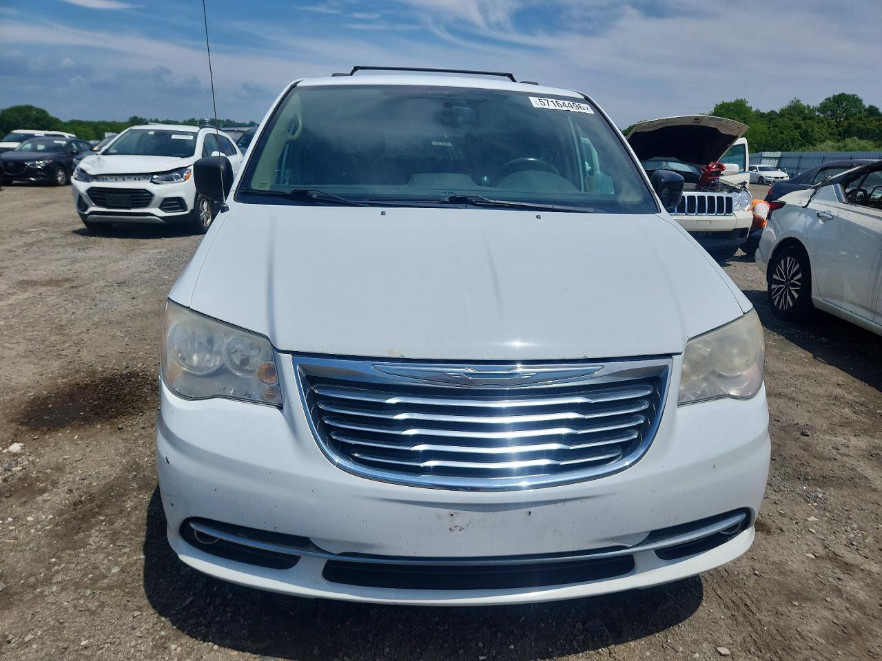 2014 Chrysler Town & Country Touring White vin: 2C4RC1BG6ER317499