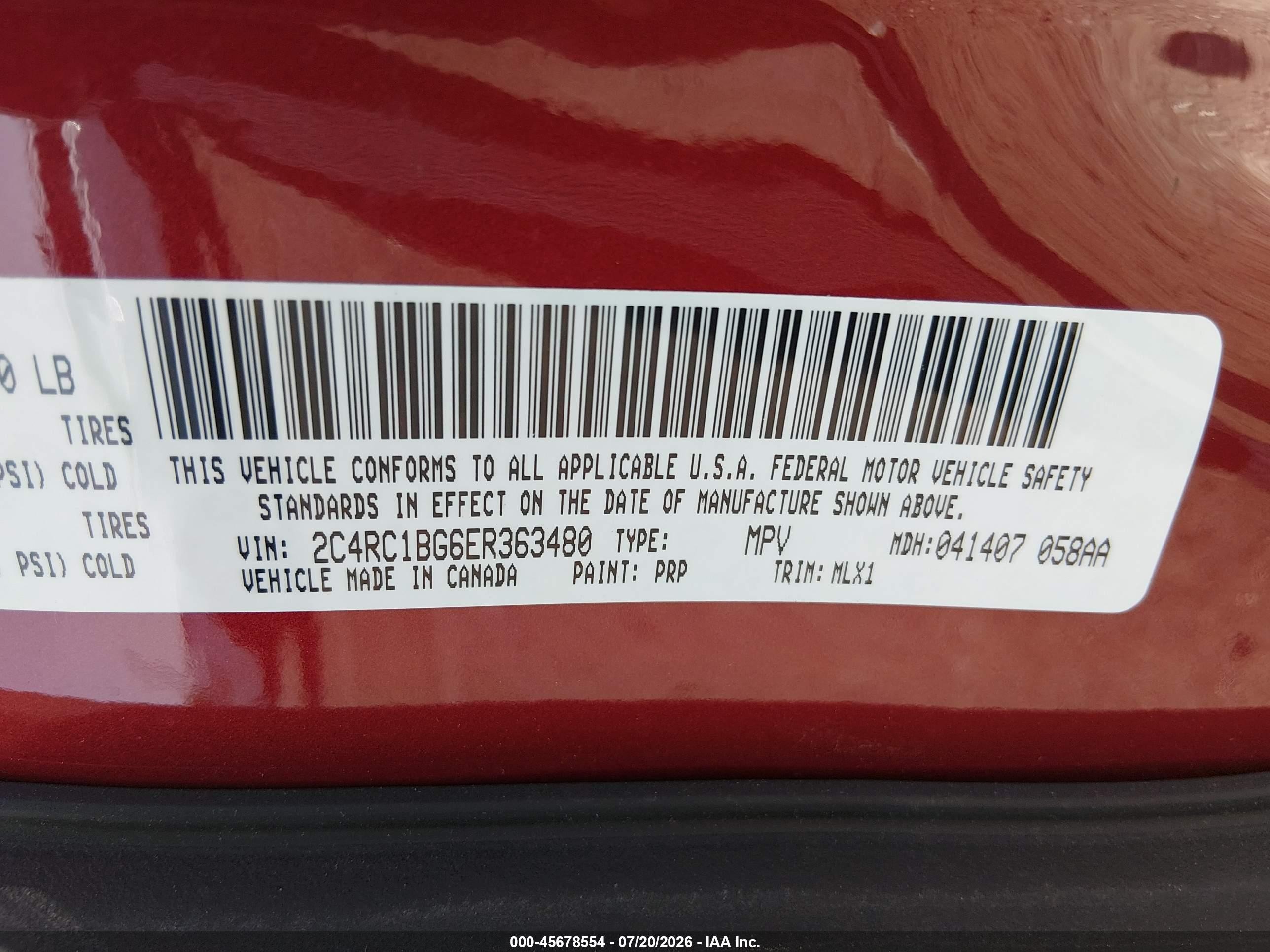 2014 Chrysler Town & Country Touring Красный vin: 2C4RC1BG6ER363480