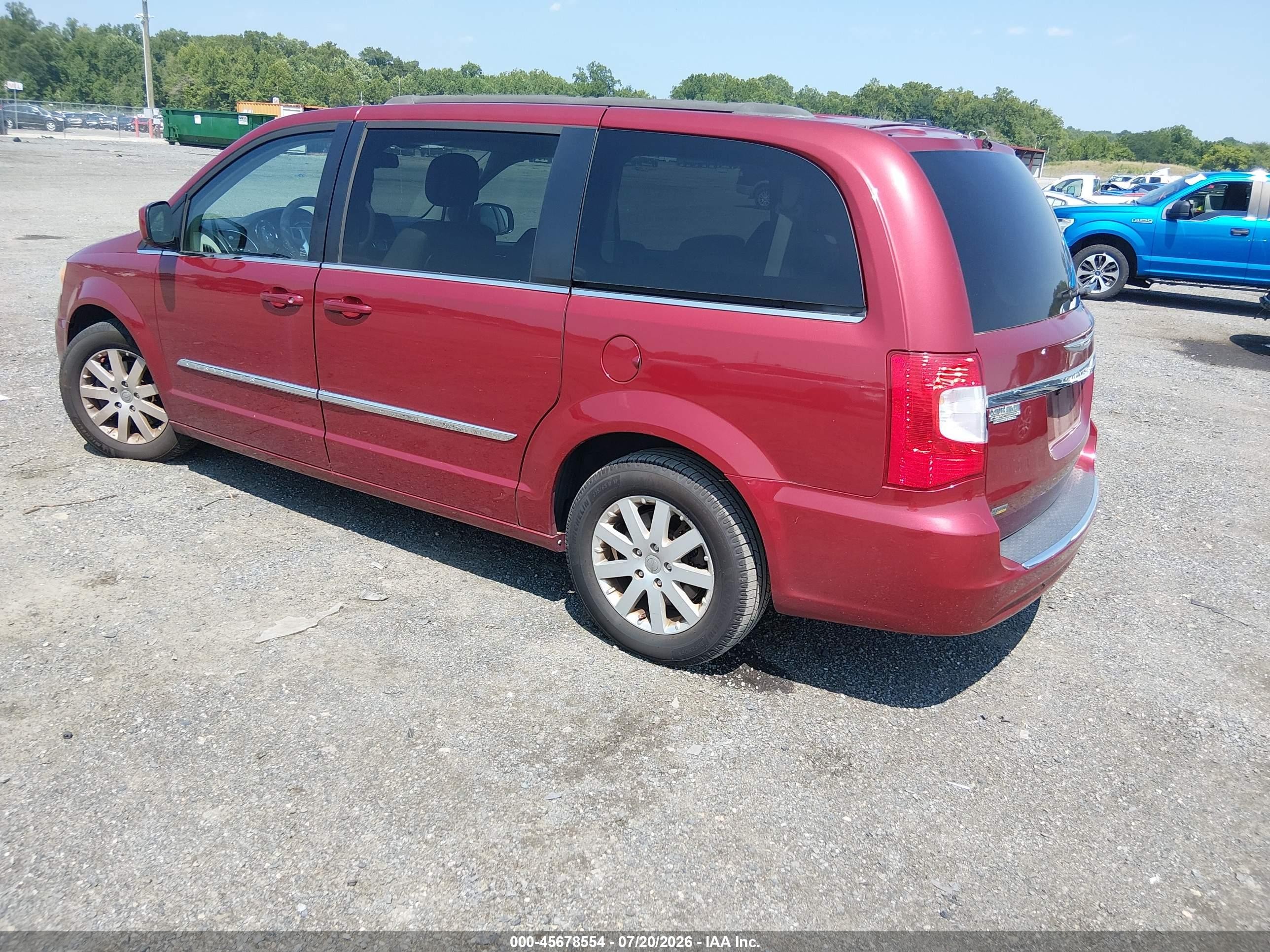 2014 Chrysler Town & Country Touring Красный vin: 2C4RC1BG6ER363480