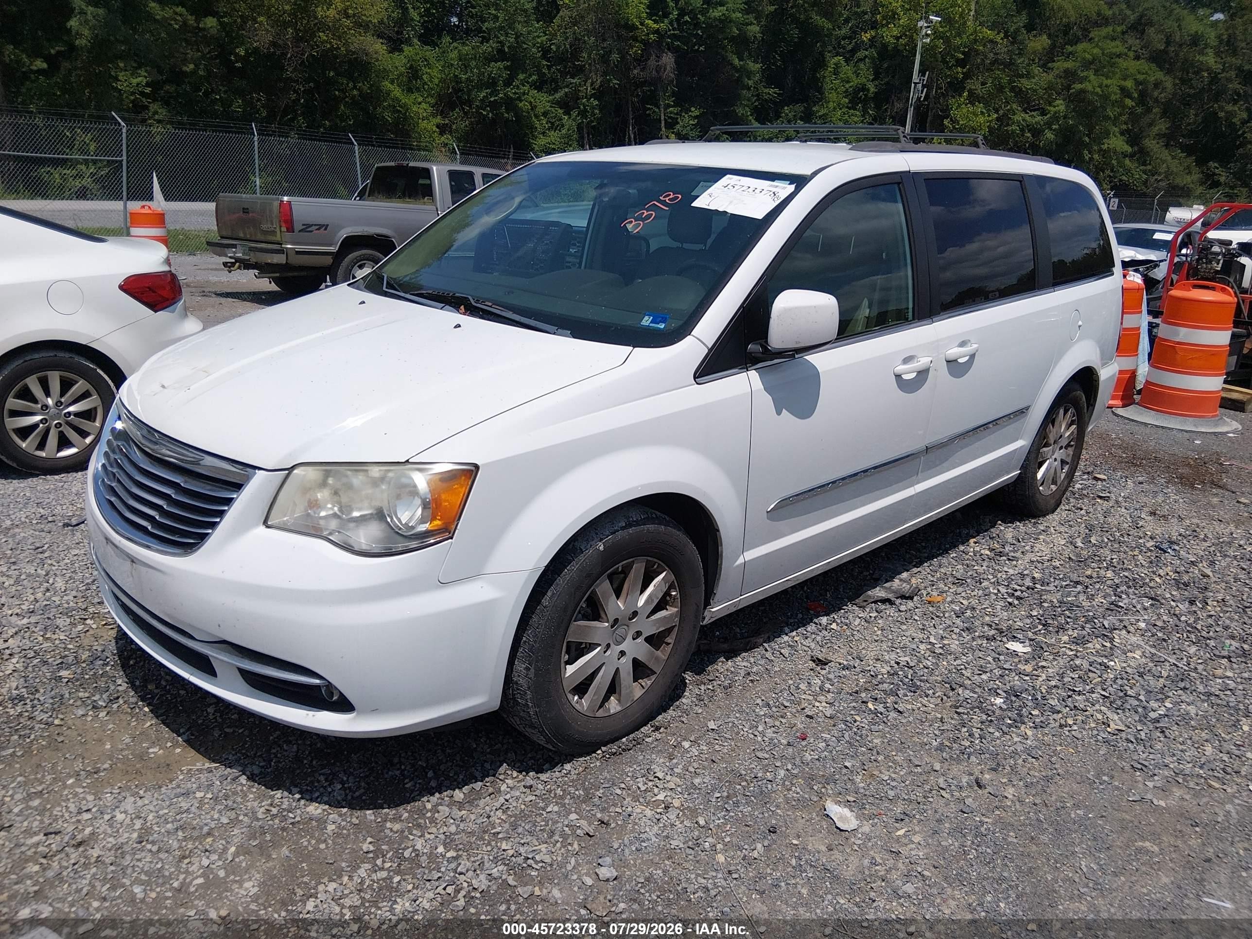 2014 Chrysler Town & Country Touring Белый vin: 2C4RC1BG6ER395006