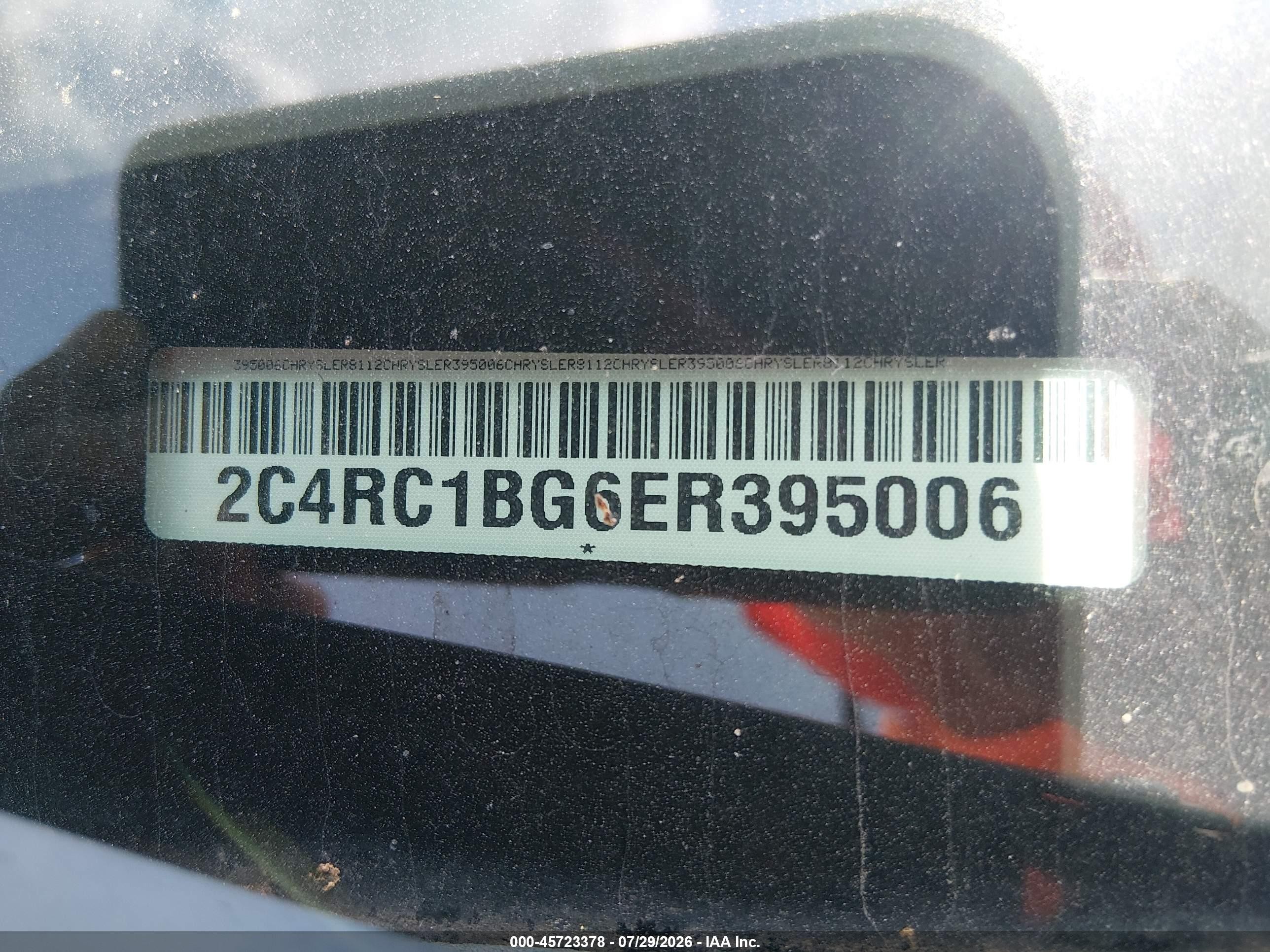 2014 Chrysler Town & Country Touring Белый vin: 2C4RC1BG6ER395006