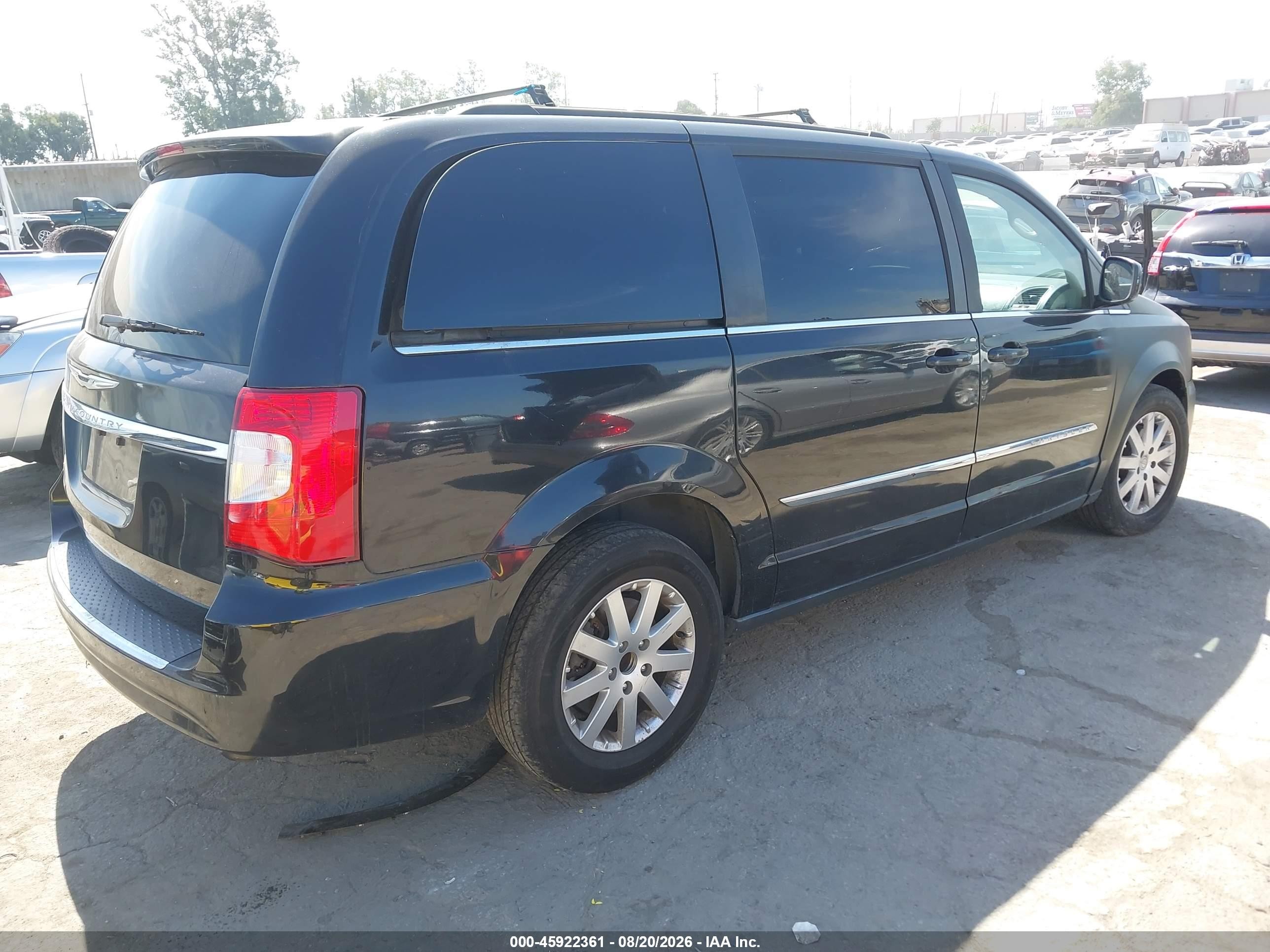 2014 Chrysler Town & Country Touring Black vin: 2C4RC1BG6ER399718