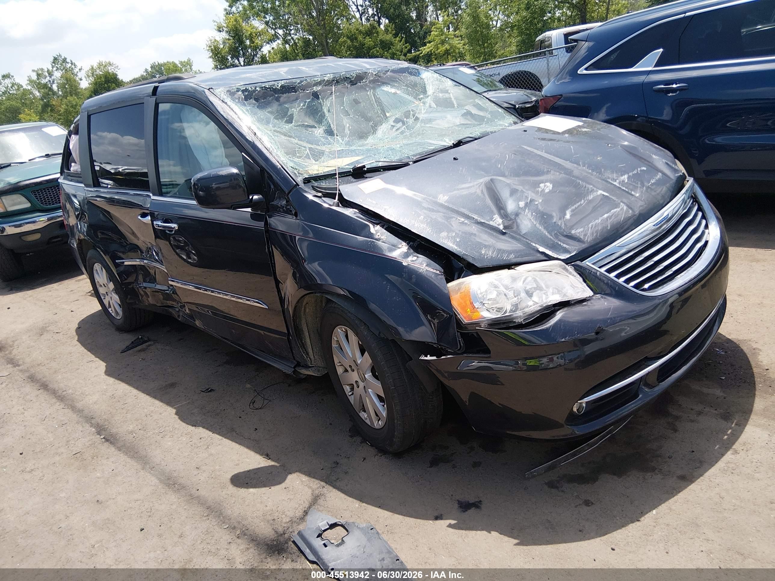 2014 Chrysler Town & Country Touring Black vin: 2C4RC1BG6ER413665