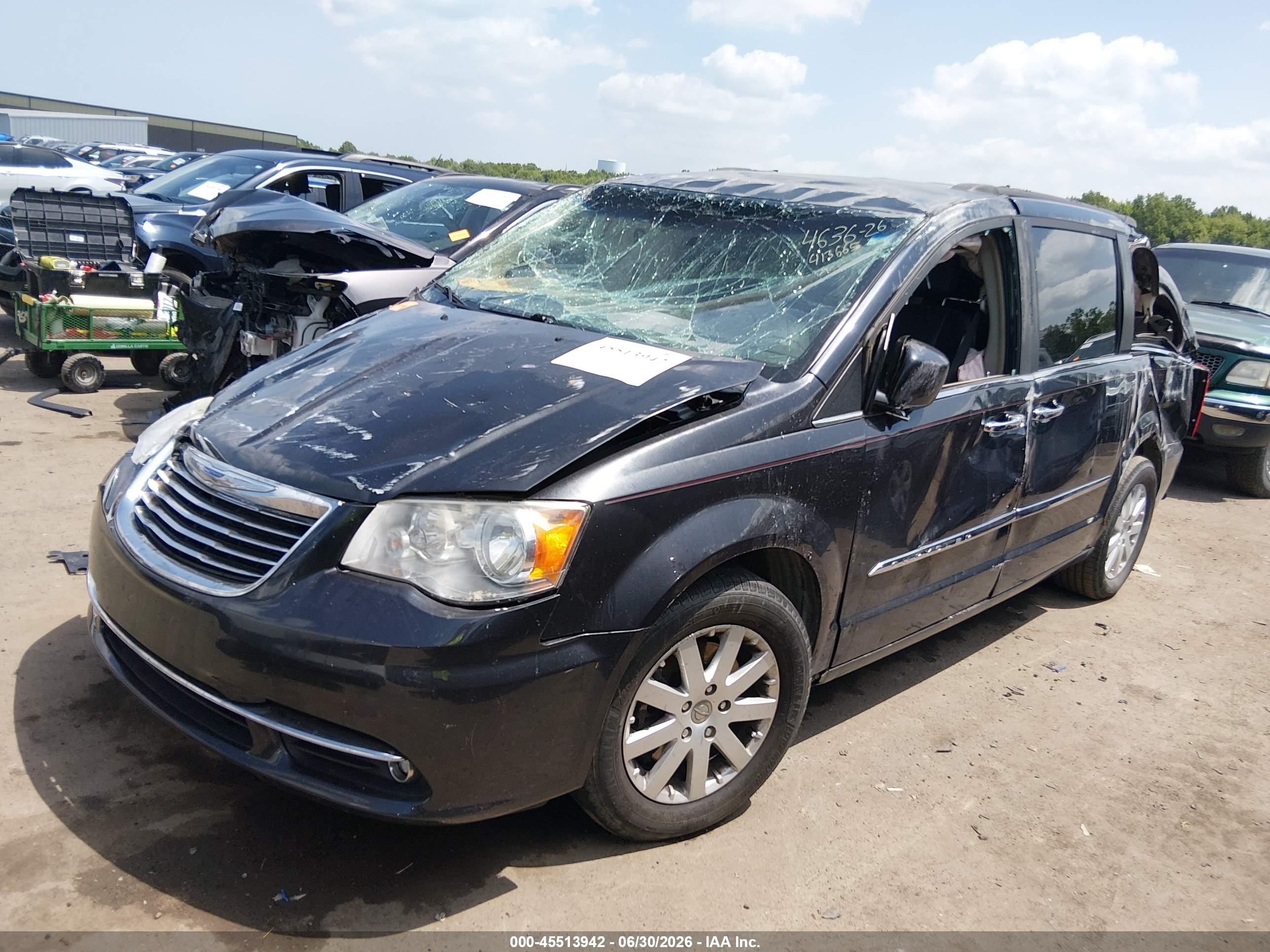 2014 Chrysler Town & Country Touring Black vin: 2C4RC1BG6ER413665