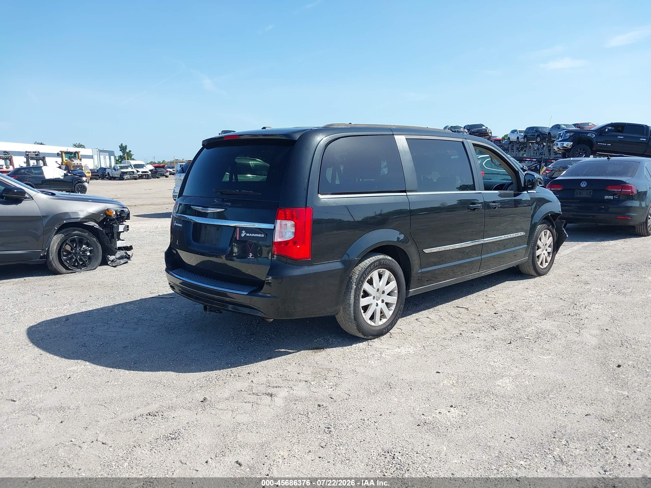 2014 Chrysler Town & Country Touring Black vin: 2C4RC1BG6ER434712