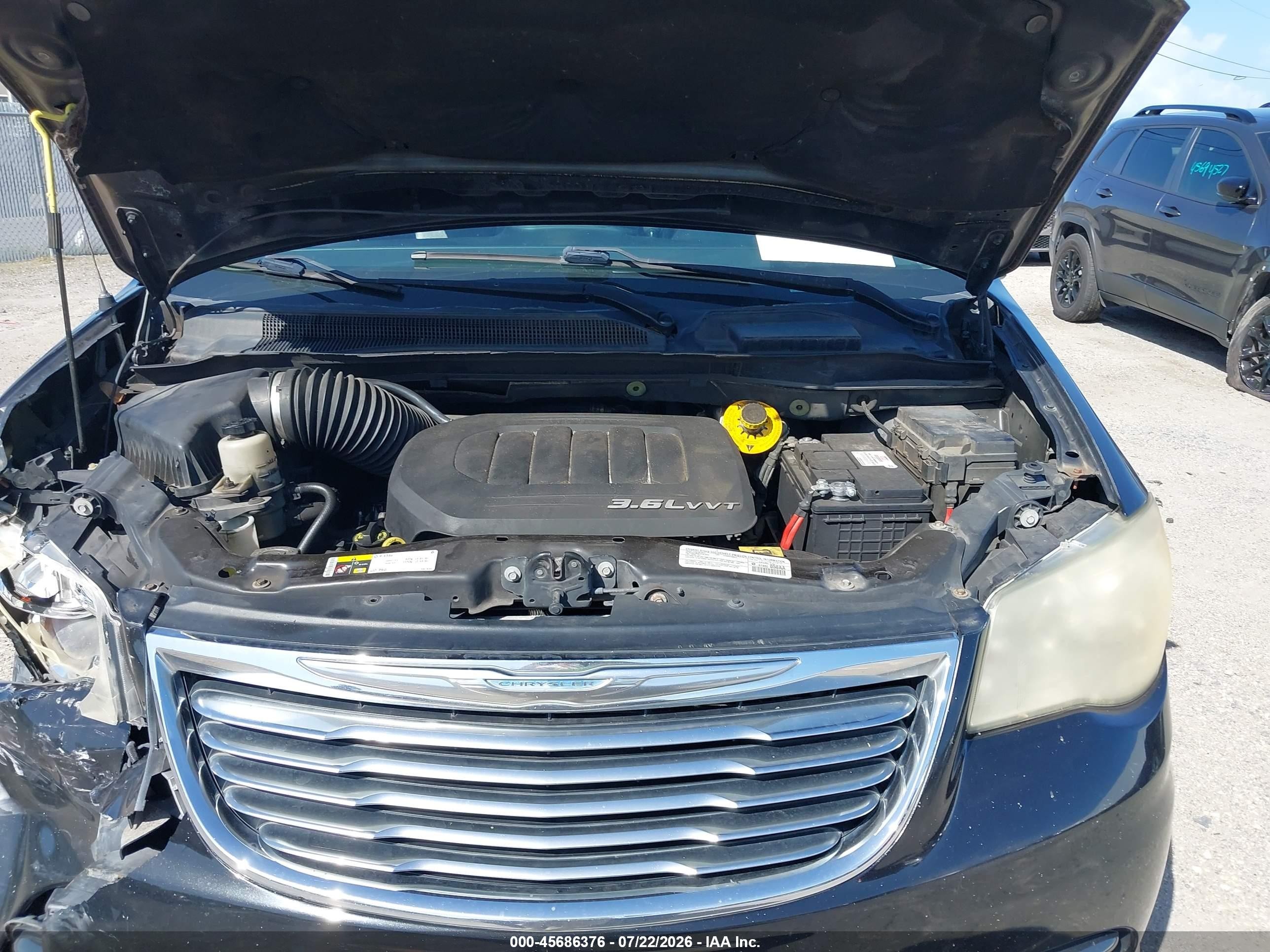 2014 Chrysler Town & Country Touring Black vin: 2C4RC1BG6ER434712