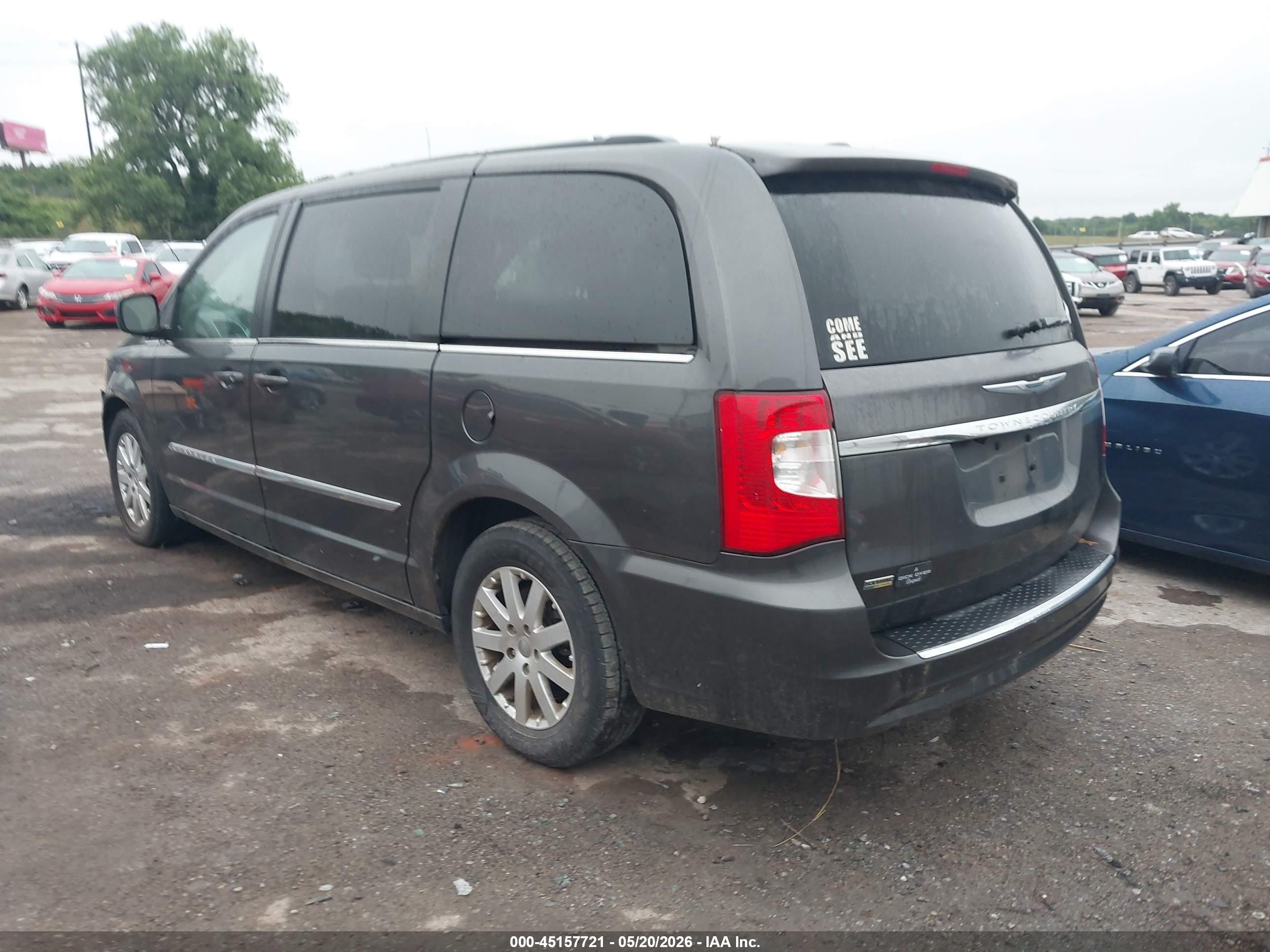 2015 Chrysler Town & Country Touring Черный vin: 2C4RC1BG6FR510463