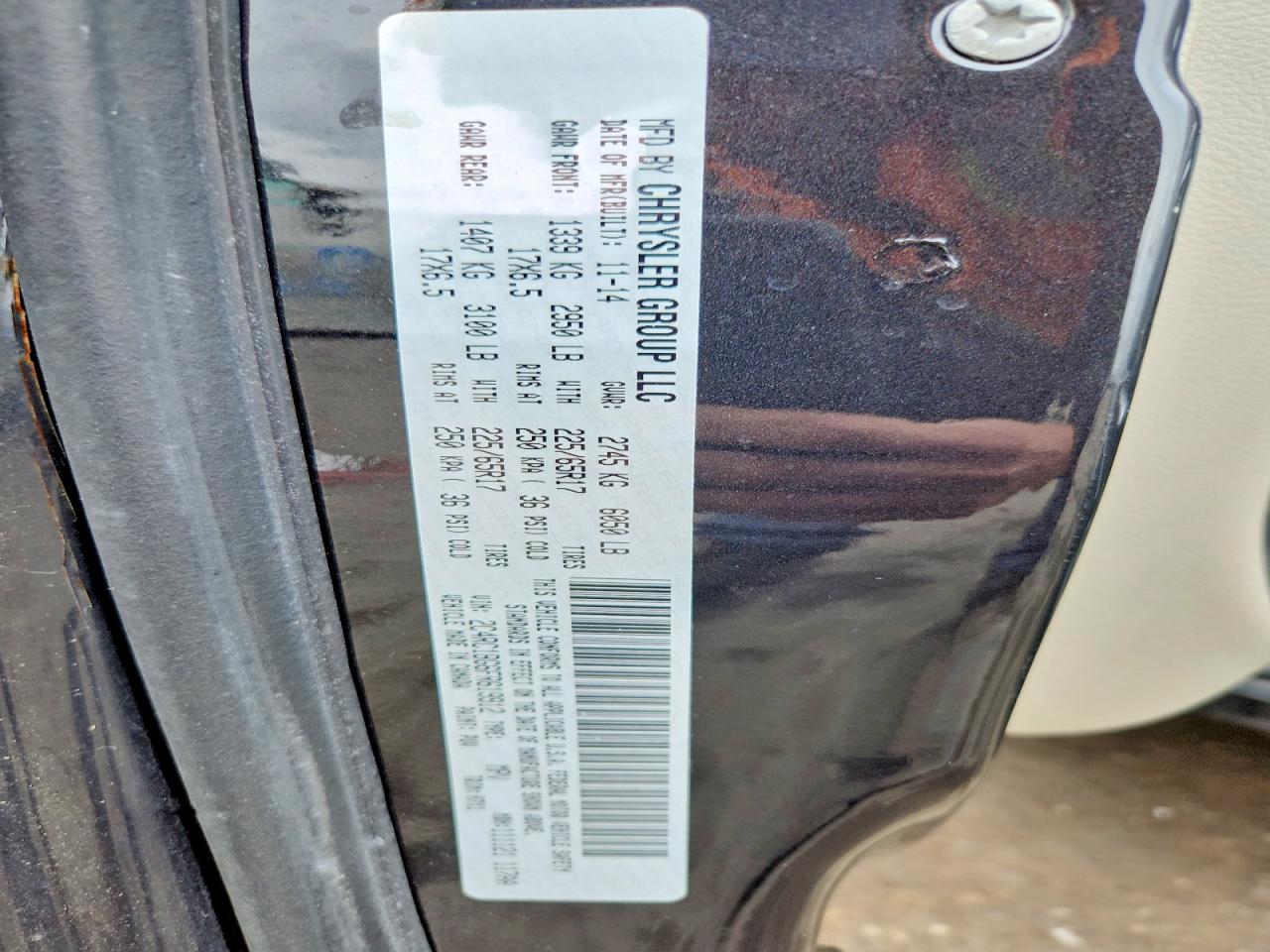 2015 Chrysler Town & Country Touring Charcoal vin: 2C4RC1BG6FR619912