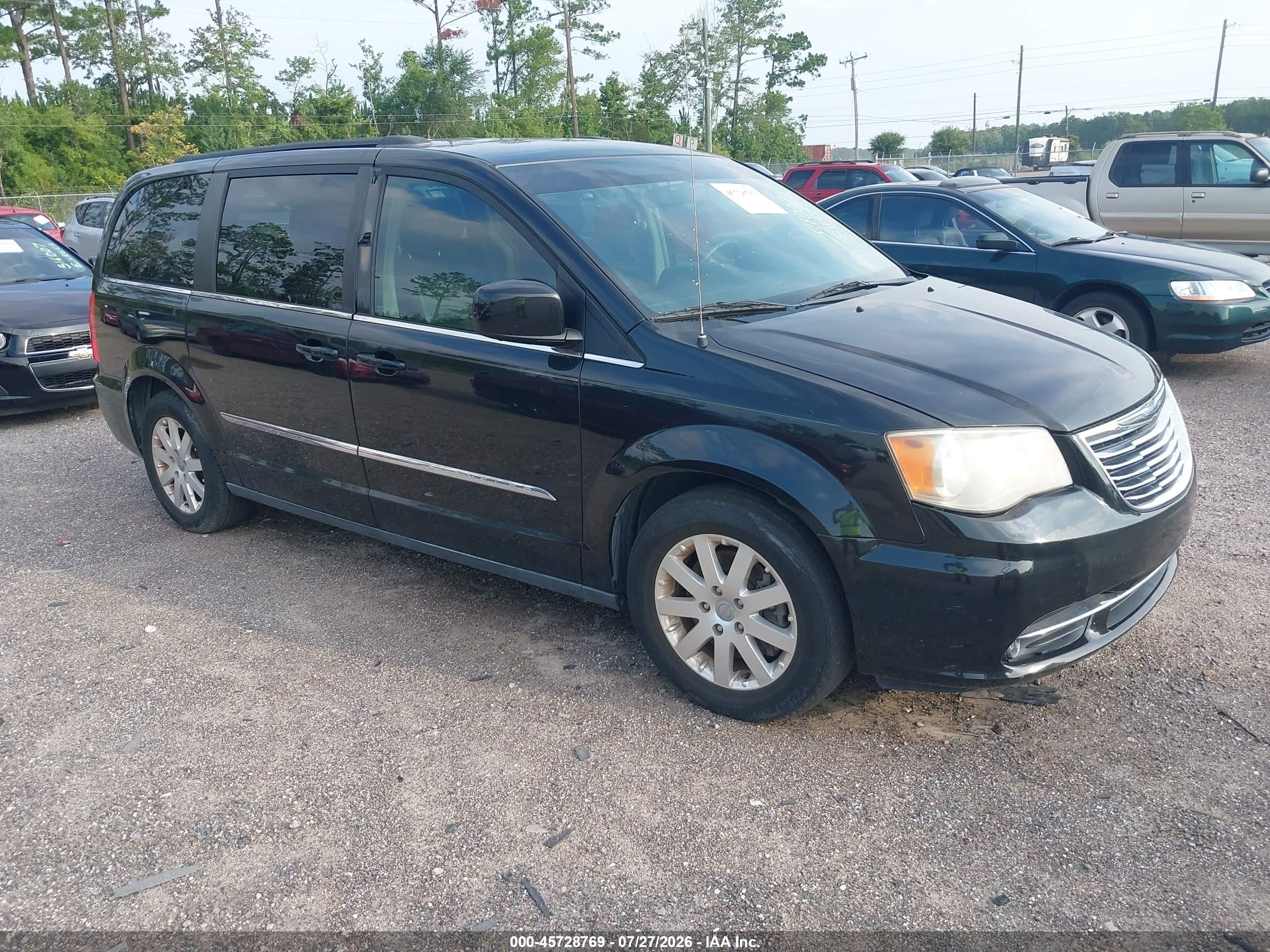2012 Chrysler Town & Country Touring Black vin: 2C4RC1BG7CR245791