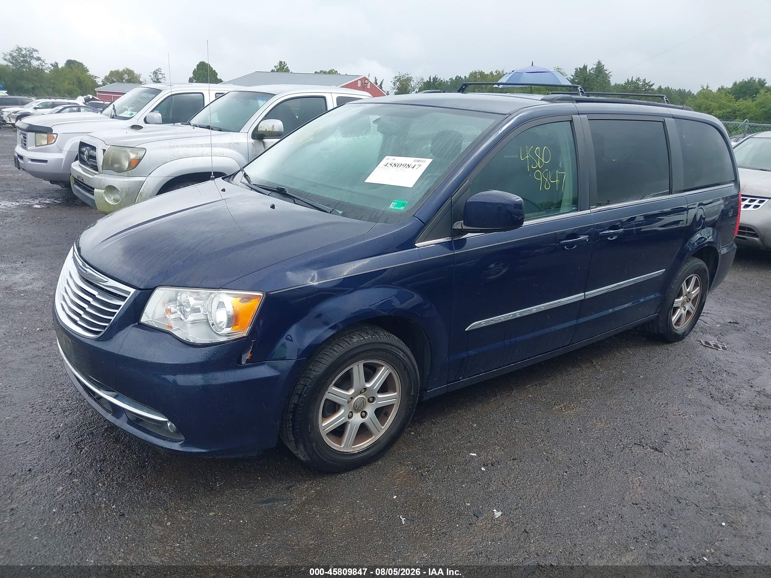 2012 Chrysler Town & Country Touring Blue vin: 2C4RC1BG7CR326564