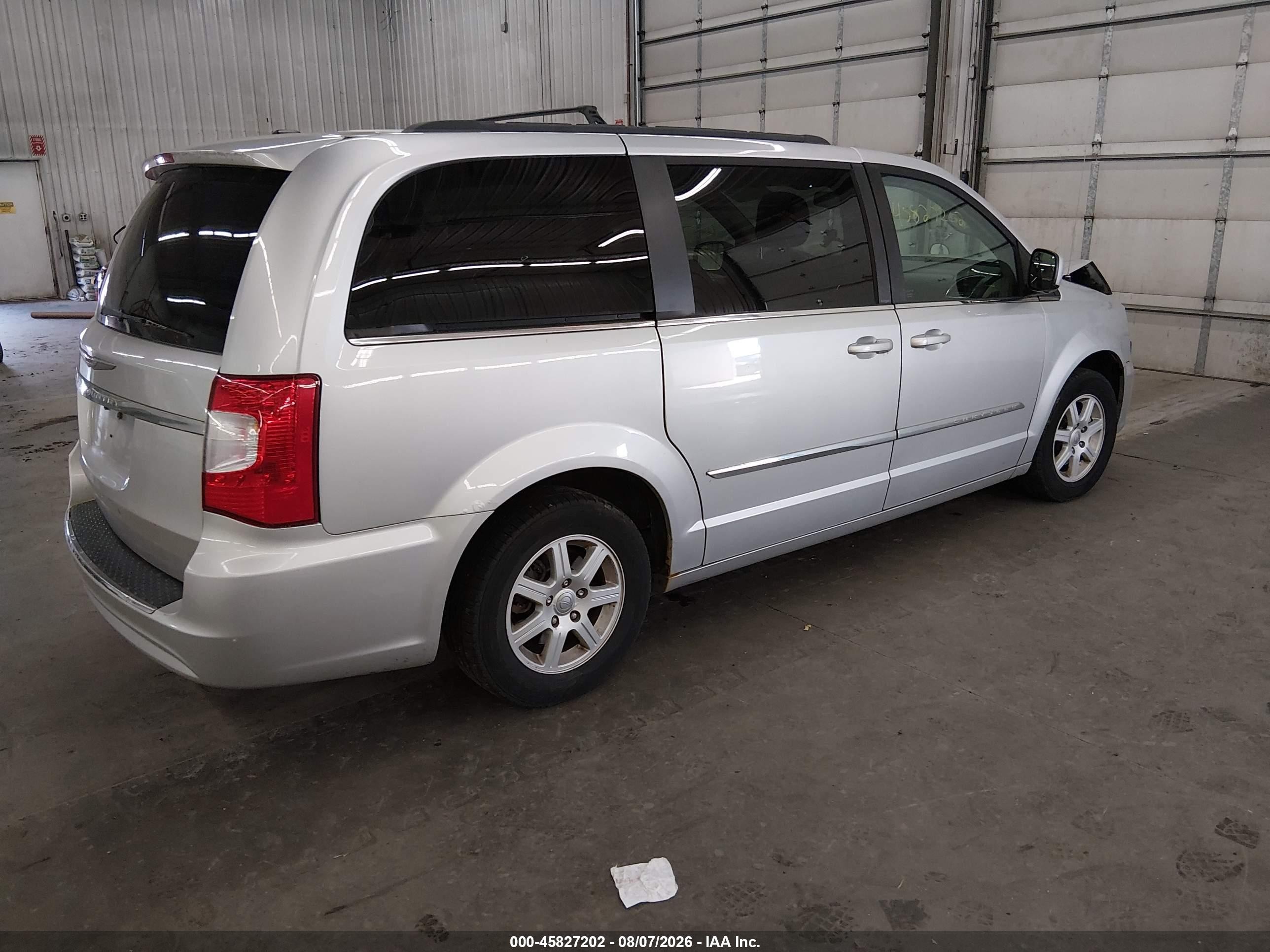 2012 Chrysler Town & Country Touring Silver vin: 2C4RC1BG7CR375330