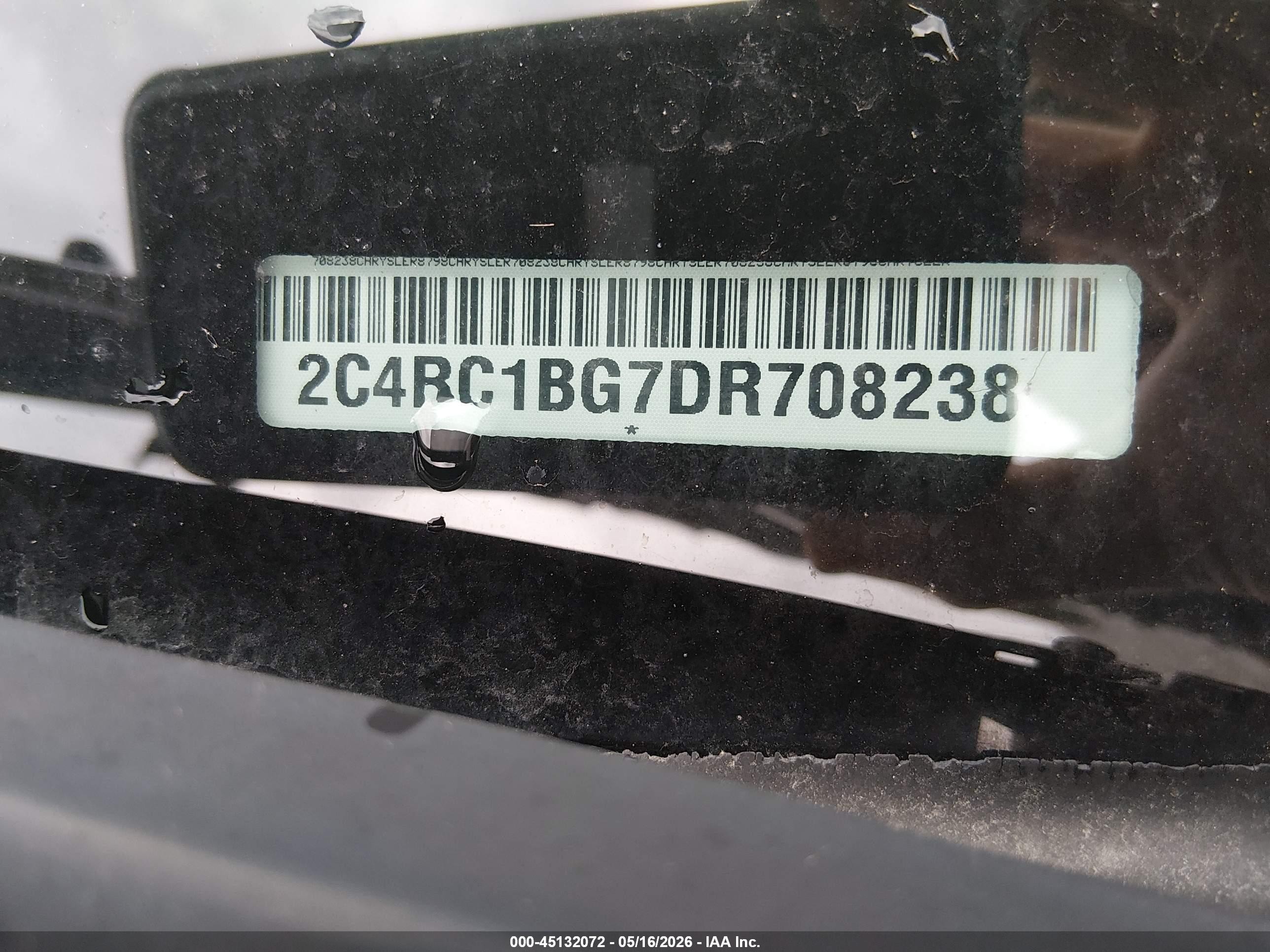 2013 Chrysler Town & Country Touring Серебряный vin: 2C4RC1BG7DR708238