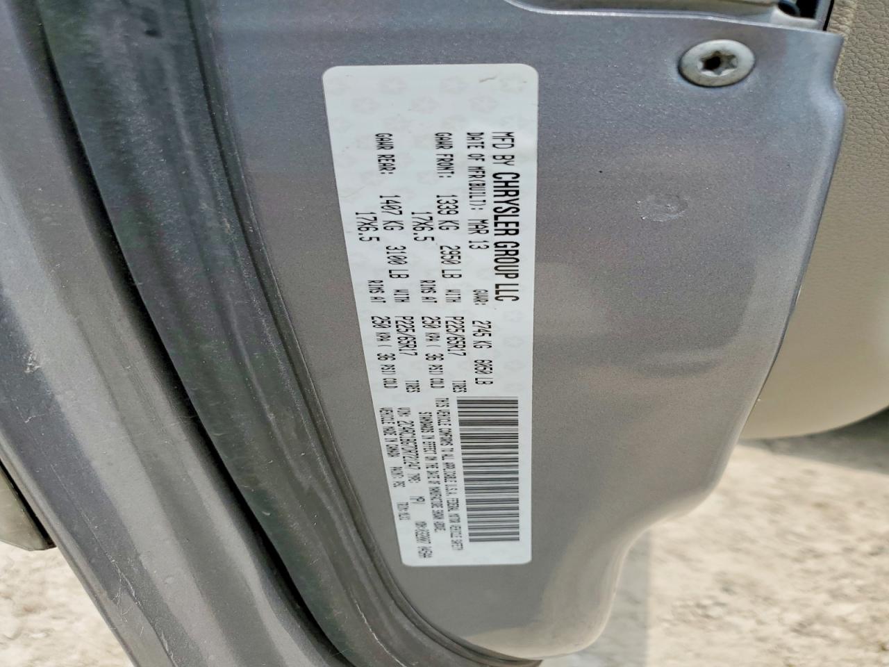 2013 Chrysler Town & Country Touring Silver vin: 2C4RC1BG7DR721247