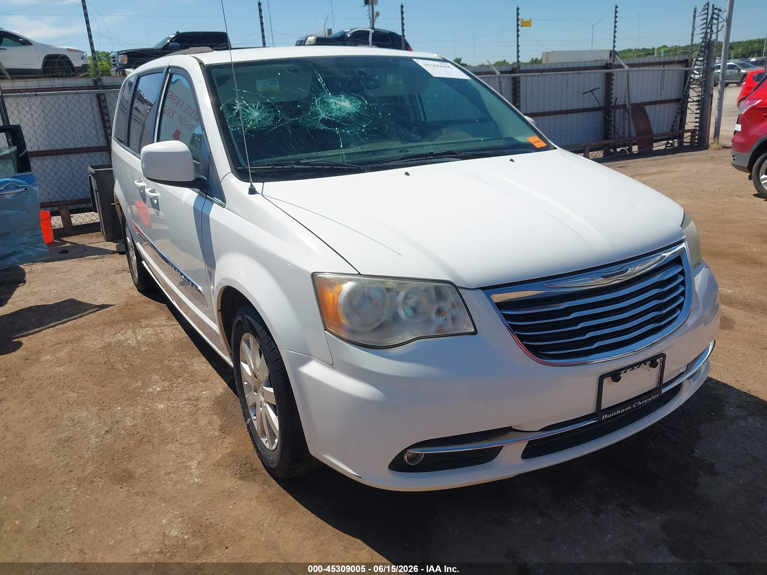 2013 Chrysler Town & Country Touring Белый vin: 2C4RC1BG7DR787541