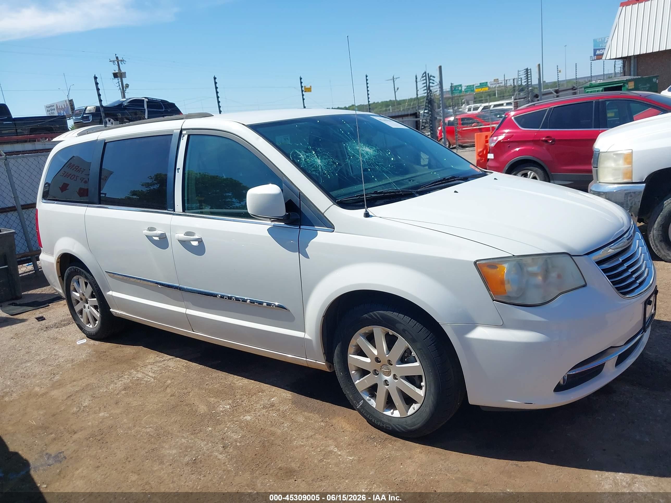 2013 Chrysler Town & Country Touring Белый vin: 2C4RC1BG7DR787541