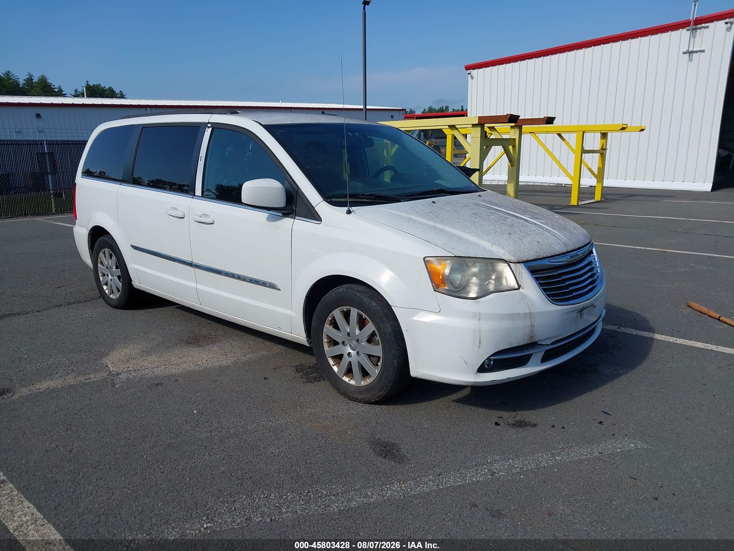 2014 Chrysler Town & Country Touring White vin: 2C4RC1BG7ER160601