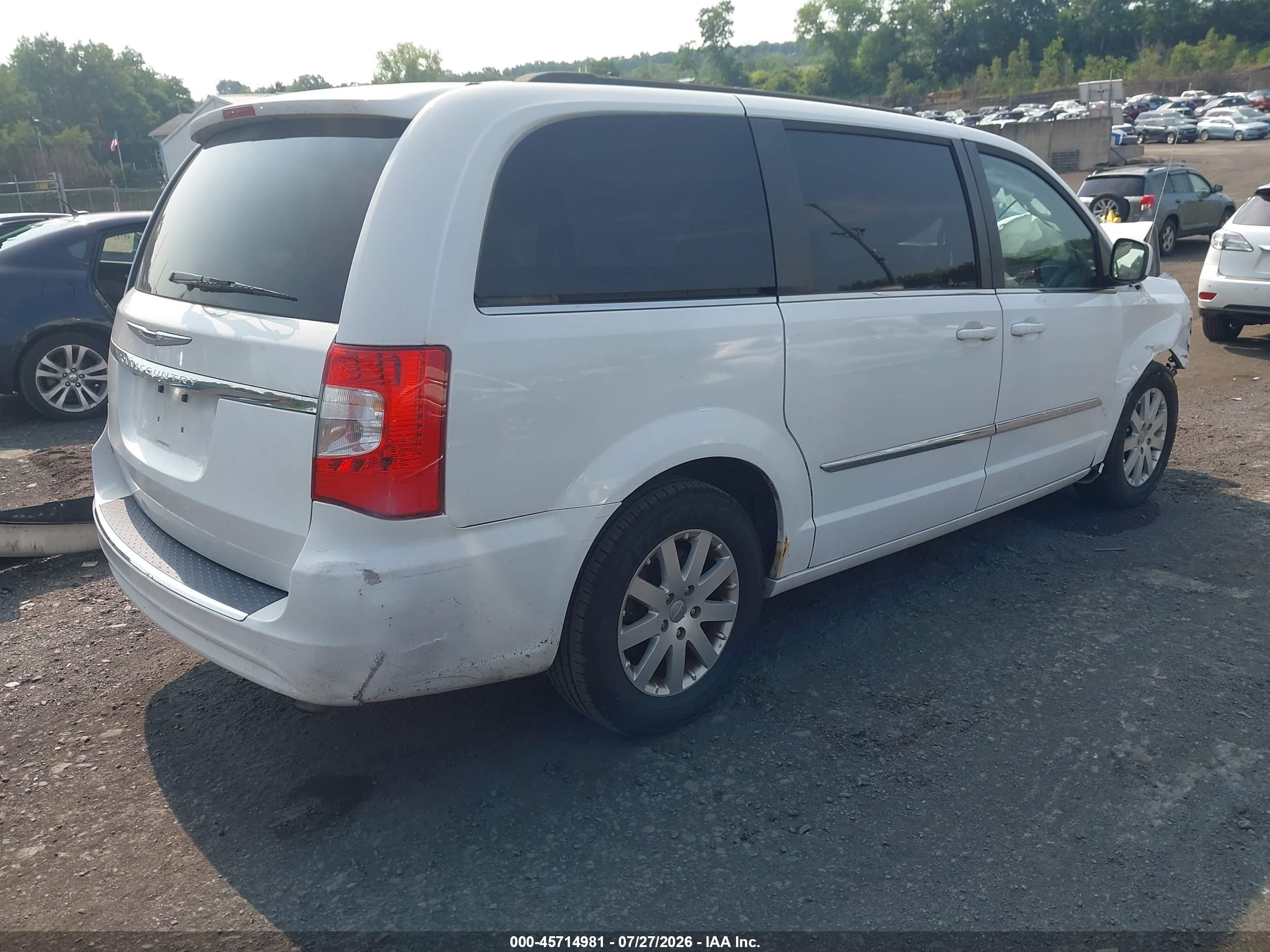 2014 Chrysler Town & Country Touring Белый vin: 2C4RC1BG7ER383009