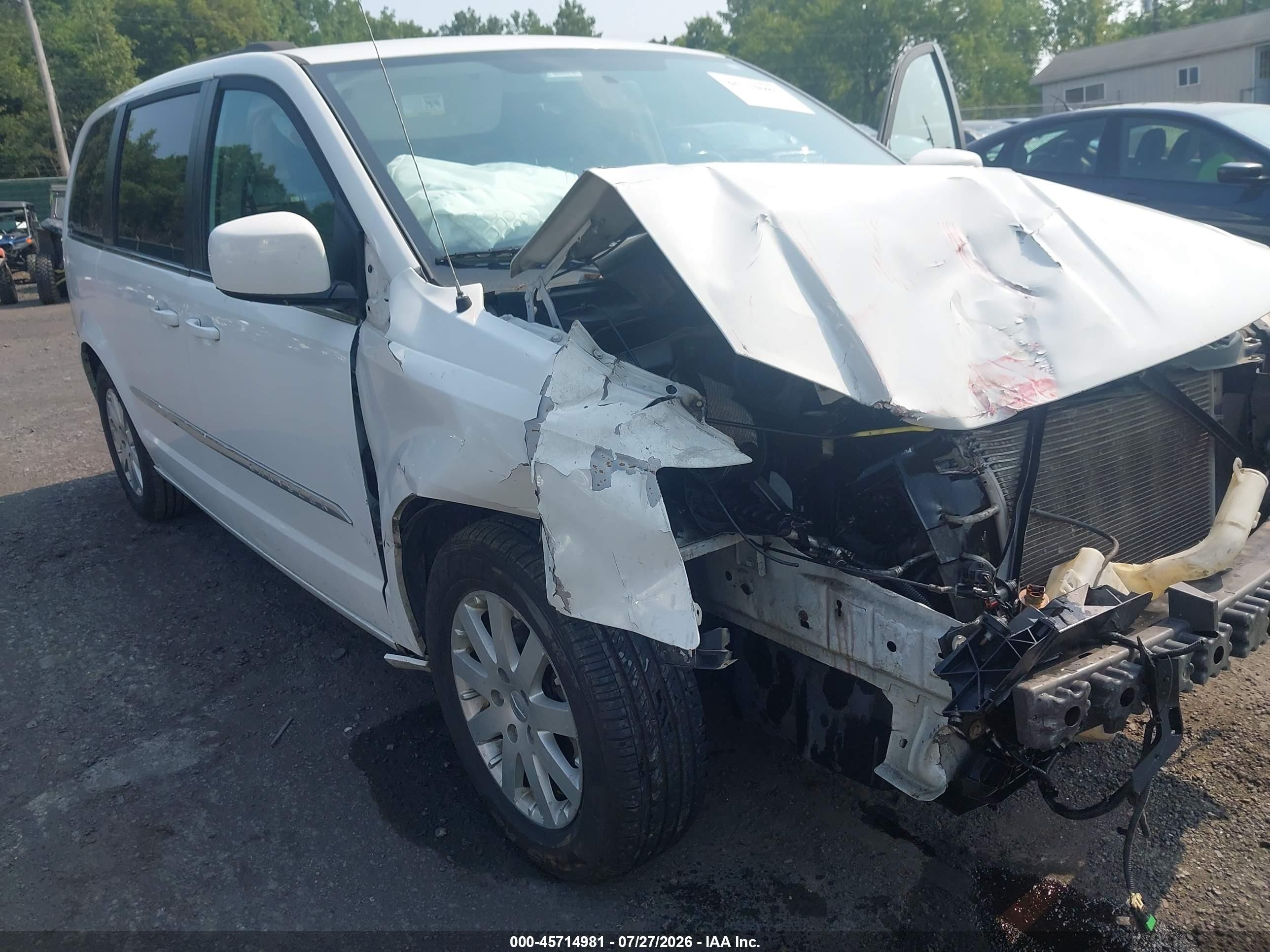 2014 Chrysler Town & Country Touring Белый vin: 2C4RC1BG7ER383009