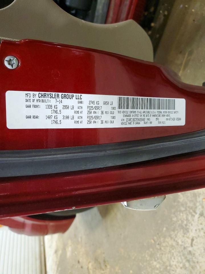 2014 Chrysler Town & Country Touring Red vin: 2C4RC1BG7ER435402
