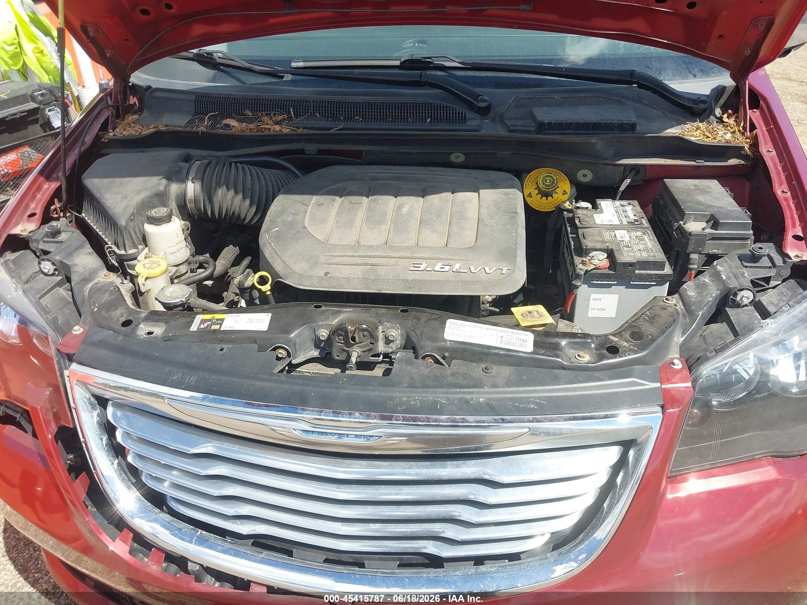 2015 Chrysler Town & Country Touring Красный vin: 2C4RC1BG7FR594860