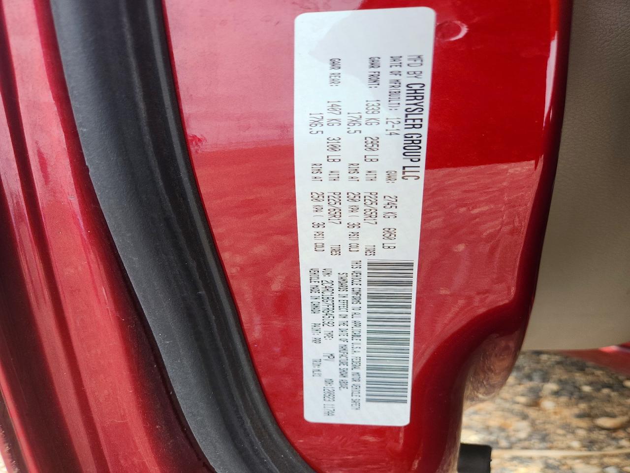 2015 Chrysler Town & Country Touring Темно-бордовый vin: 2C4RC1BG7FR645192