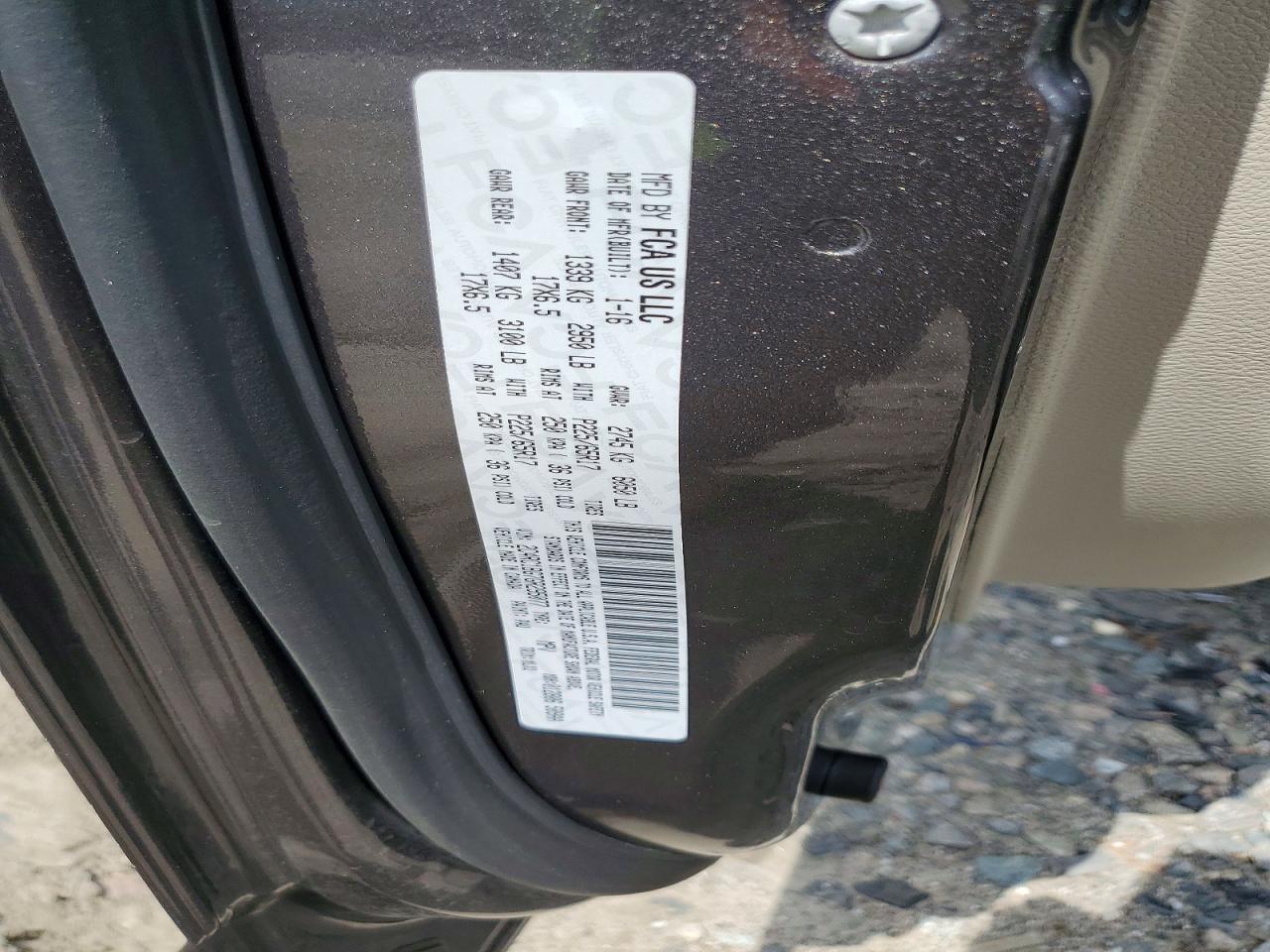 2016 Chrysler Town & Country Touring Gray vin: 2C4RC1BG7GR295077