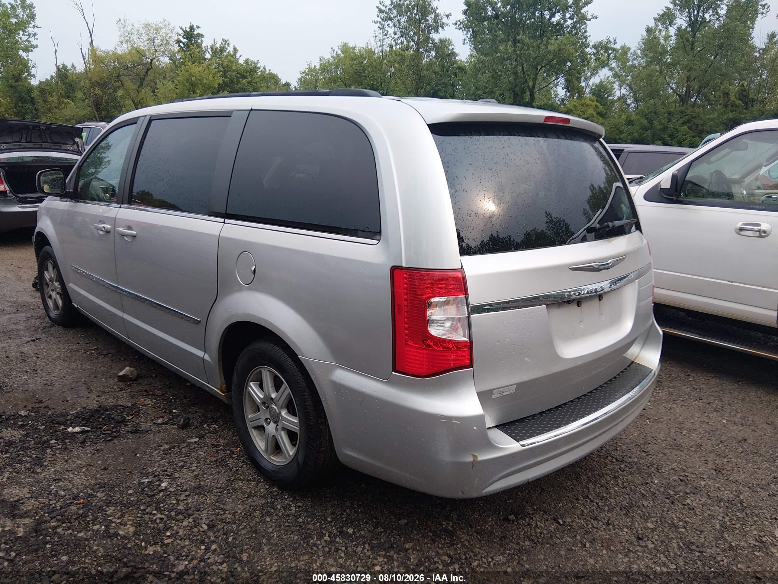2012 Chrysler Town & Country Touring Silver vin: 2C4RC1BG8CR163021