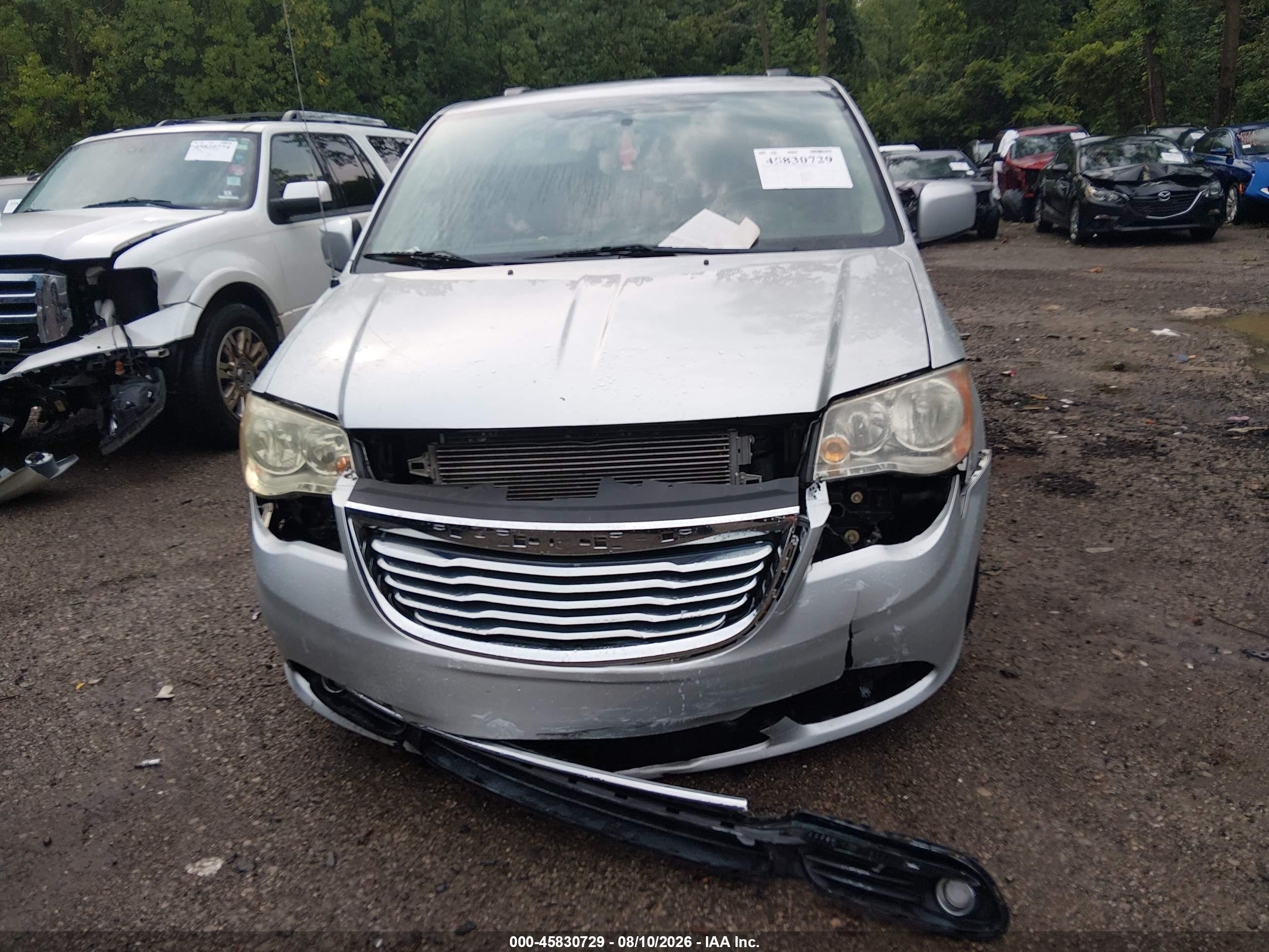2012 Chrysler Town & Country Touring Silver vin: 2C4RC1BG8CR163021