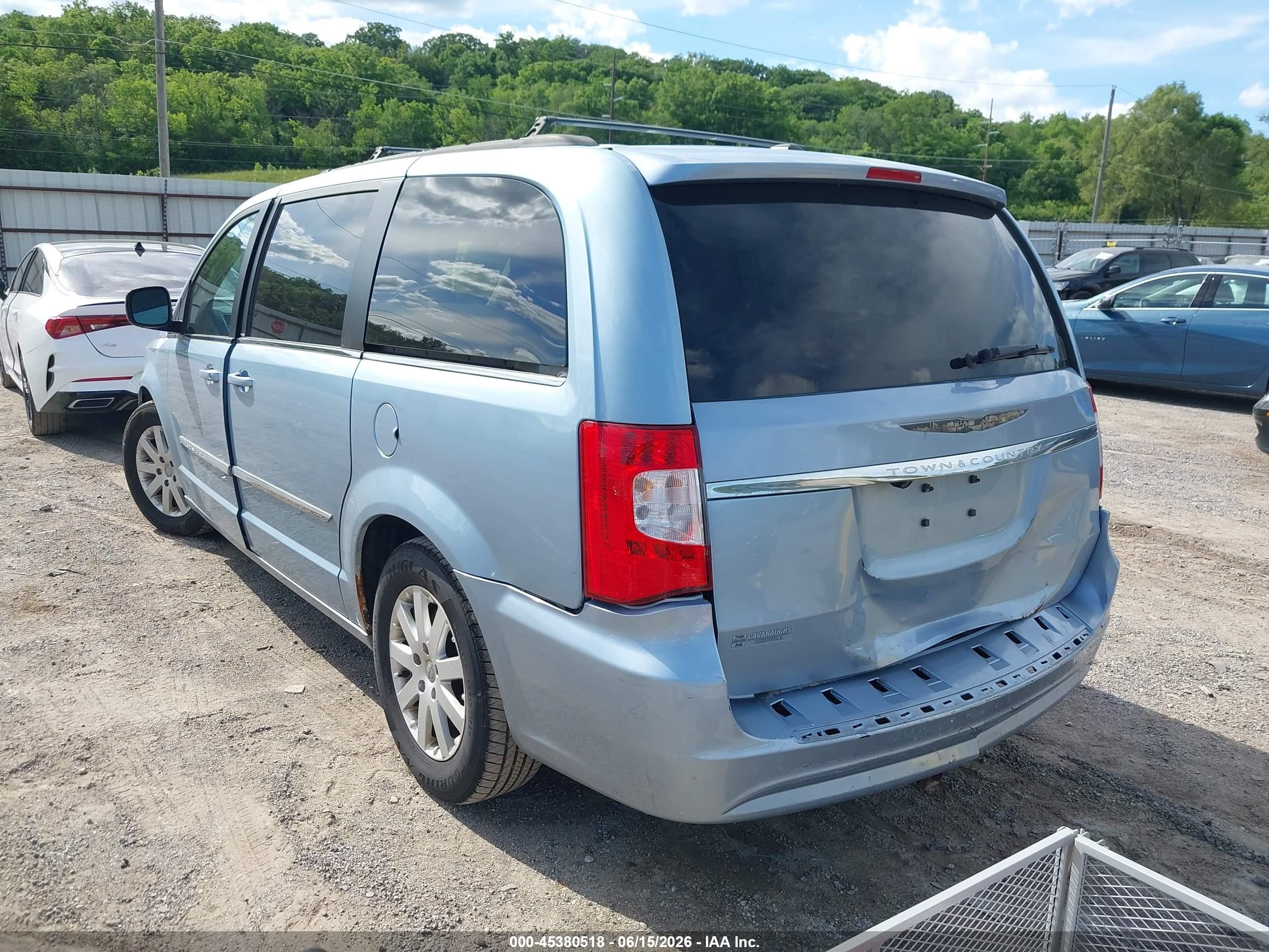 2013 Chrysler Town & Country Touring Light Blue vin: 2C4RC1BG8DR708930