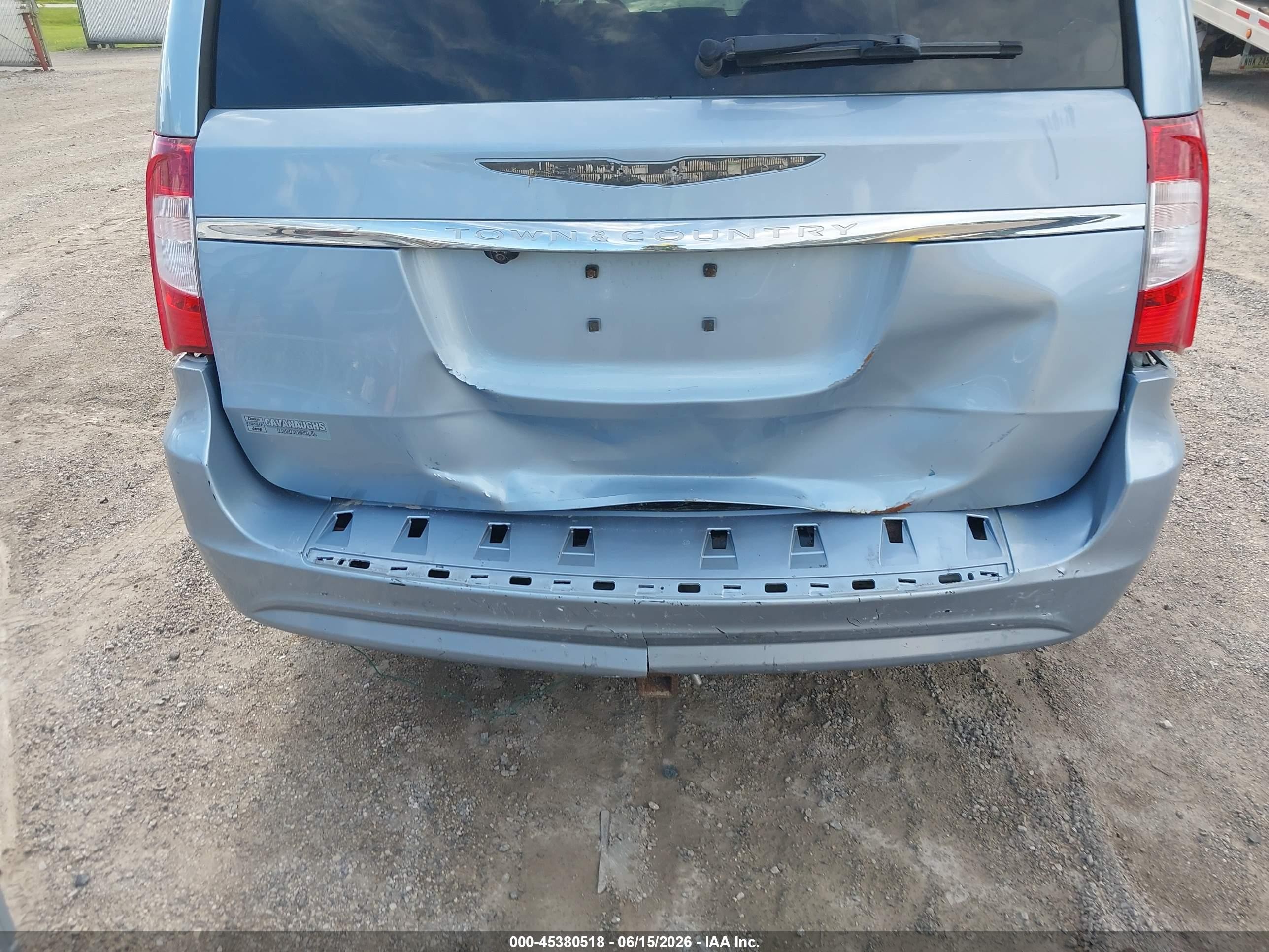 2013 Chrysler Town & Country Touring Light Blue vin: 2C4RC1BG8DR708930