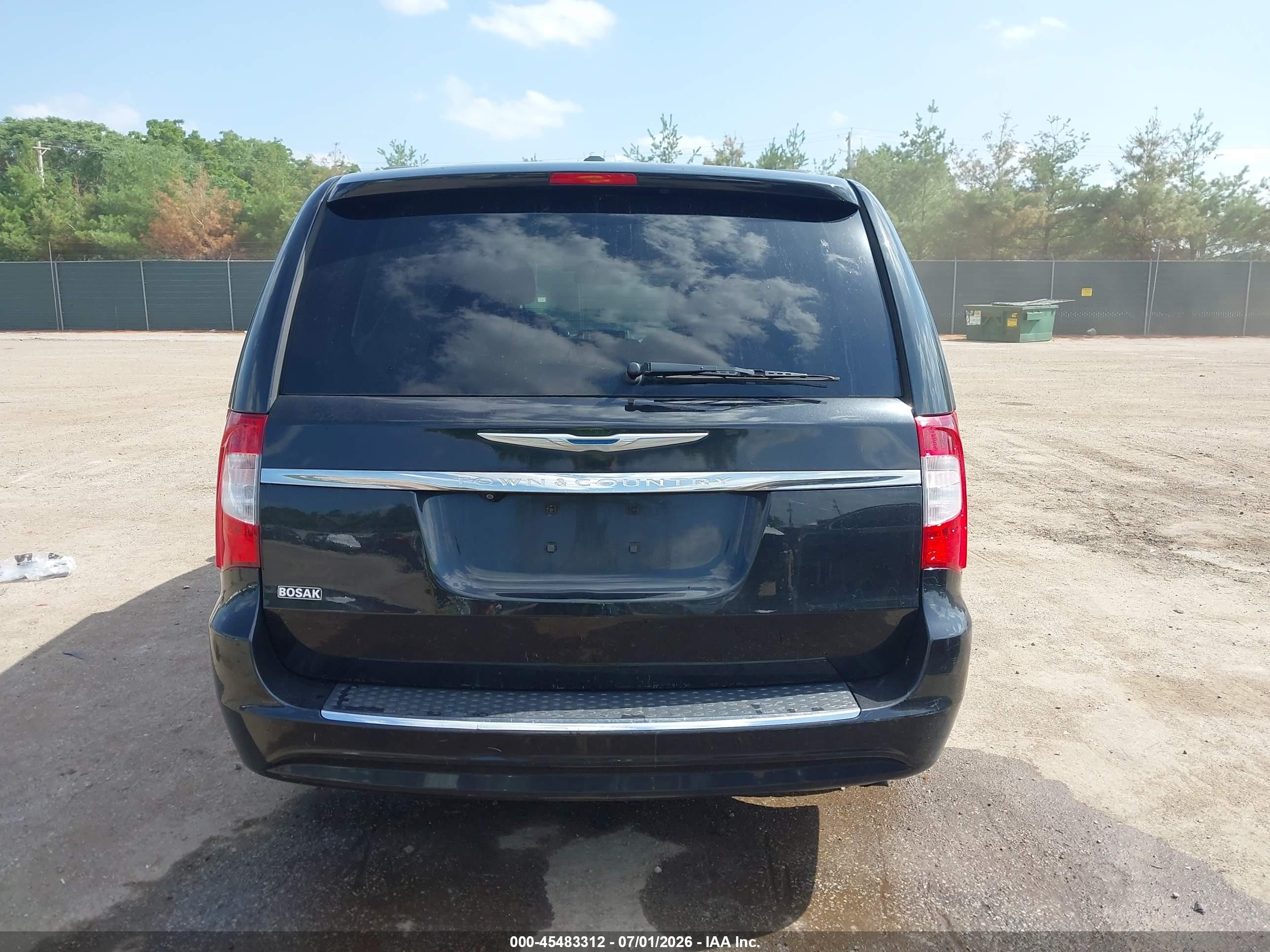 2013 Chrysler Town & Country Touring Black vin: 2C4RC1BG8DR756332