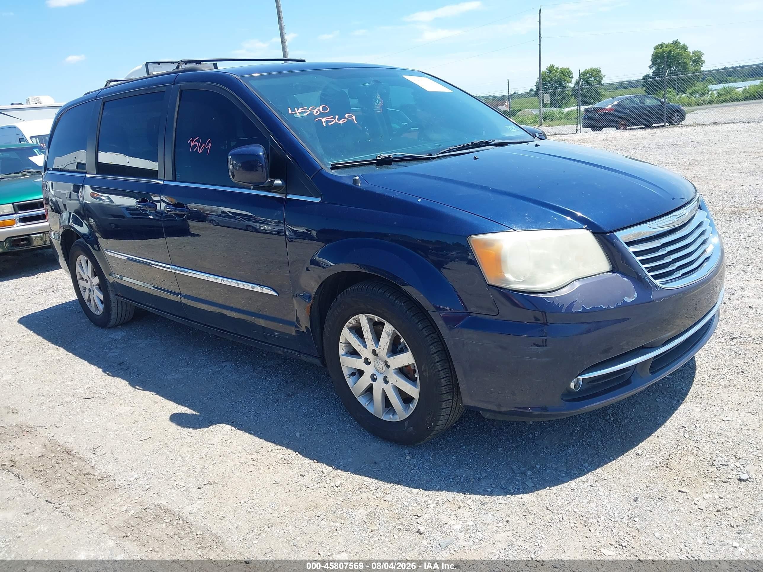 2013 Chrysler Town & Country Touring Blue vin: 2C4RC1BG8DR779089