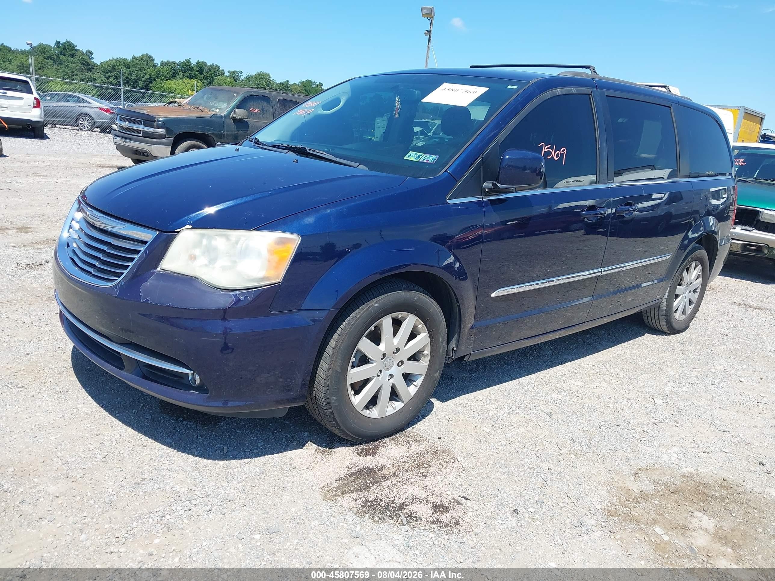 2013 Chrysler Town & Country Touring Синий vin: 2C4RC1BG8DR779089
