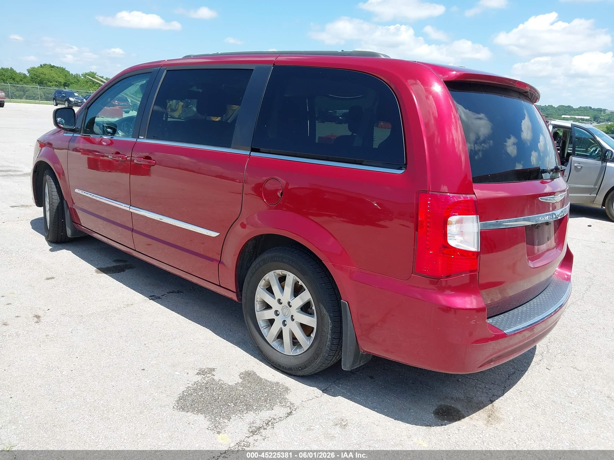 2014 Chrysler Town & Country Touring Burgundy vin: 2C4RC1BG8ER144407