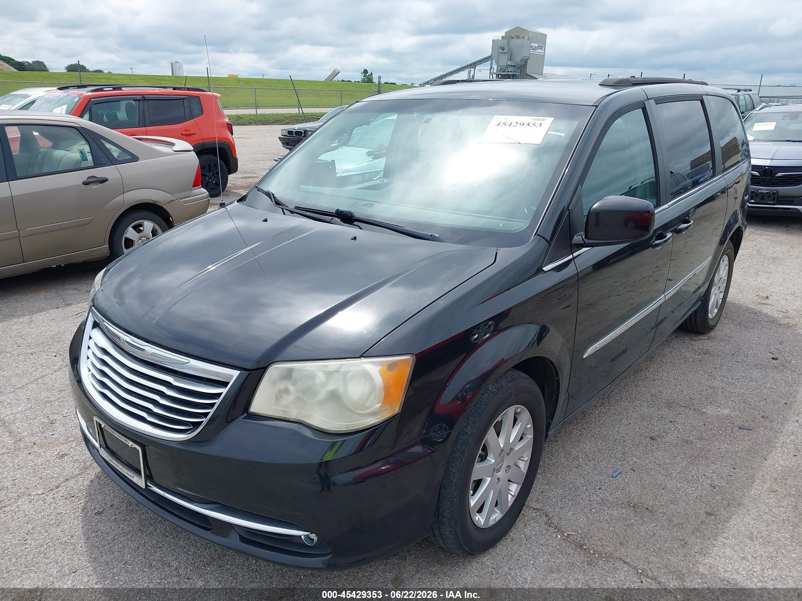 2014 Chrysler Town & Country Touring Черный vin: 2C4RC1BG8ER397405